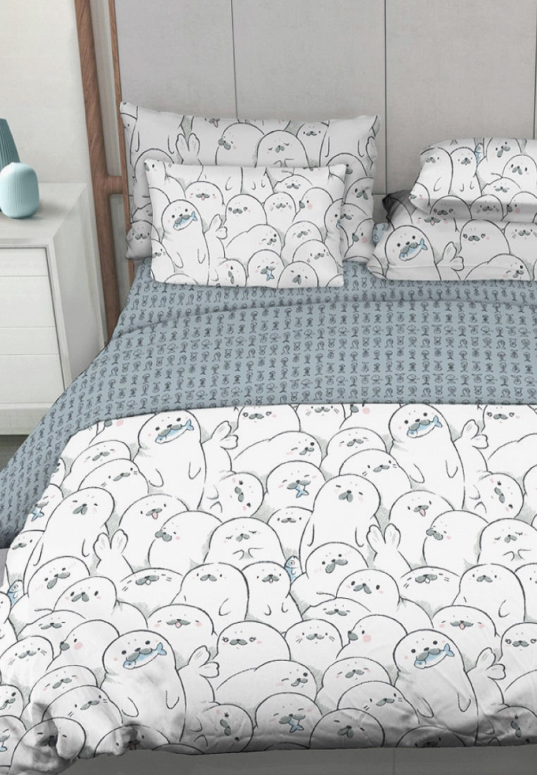 Постельное белье 1,5-спальное Uniqcute, цвет: белый, MP002XU05FM9 ...