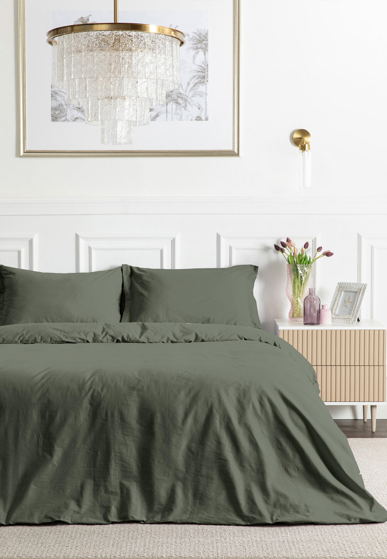 Постельное белье Семейное Cozy Home Dark ash, цвет: хаки, MP002XU08GSH ...