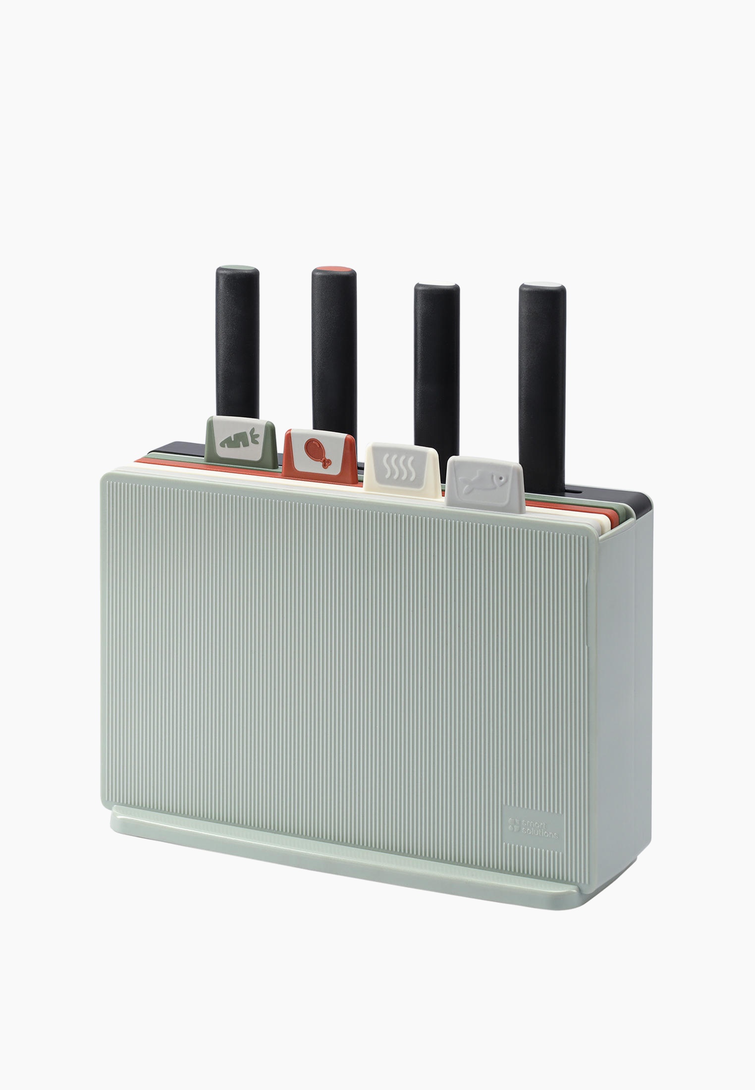 SmartSolutionsНаборразделочныхдосокCut&Store4штвподставкеснаборомножей