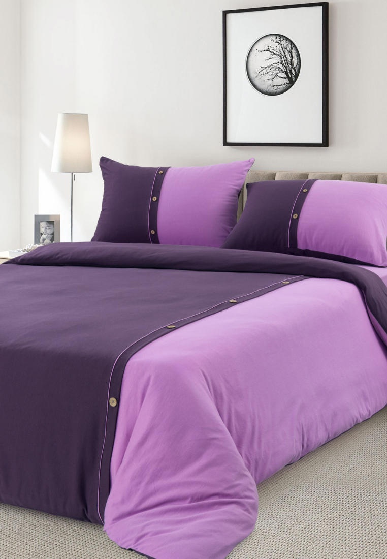 Постельное белье Евро Comfort Life Крымская лаванда, цвет: фиолетовый ...