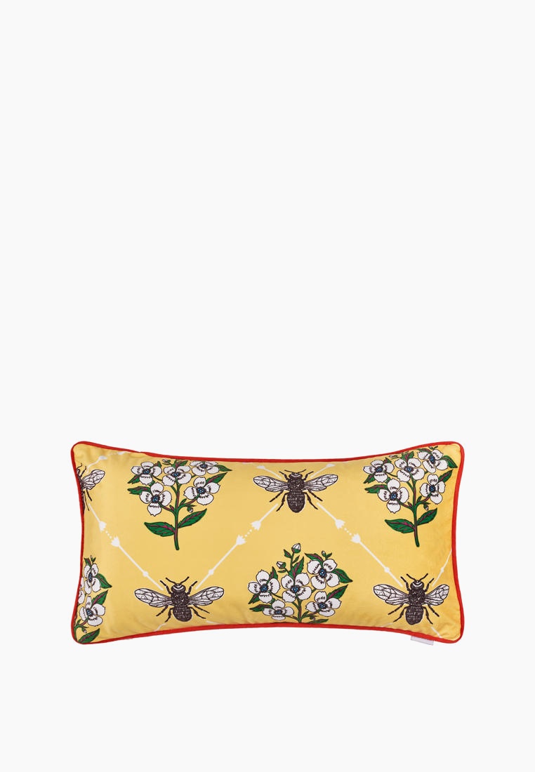 Подушка декоративная Moroshka Iris, 30х60 см, цвет: желтый ...