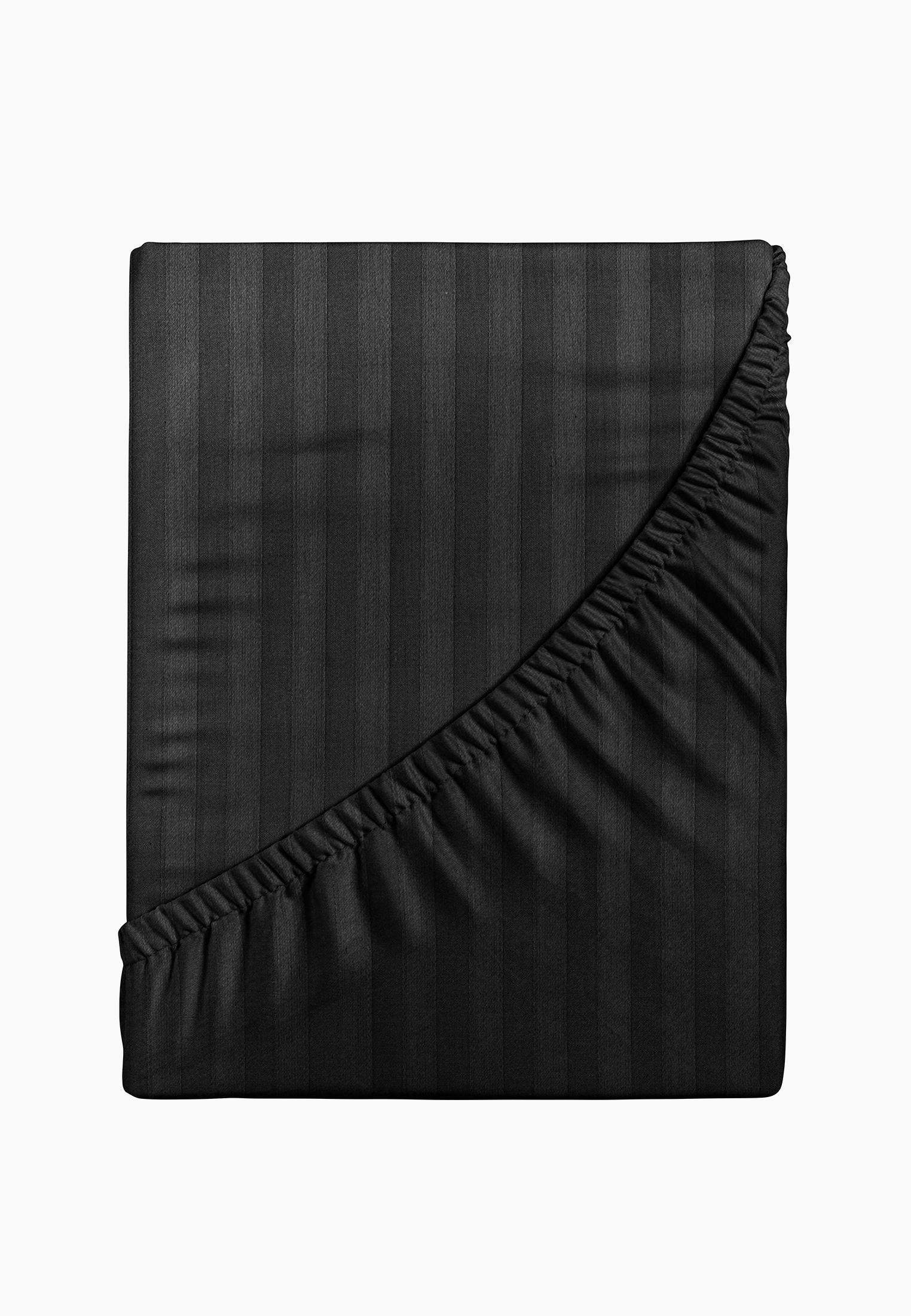 Простыня Евро Verossa на резинке Black, 200х200 см с бортом 30 см, цвет ...