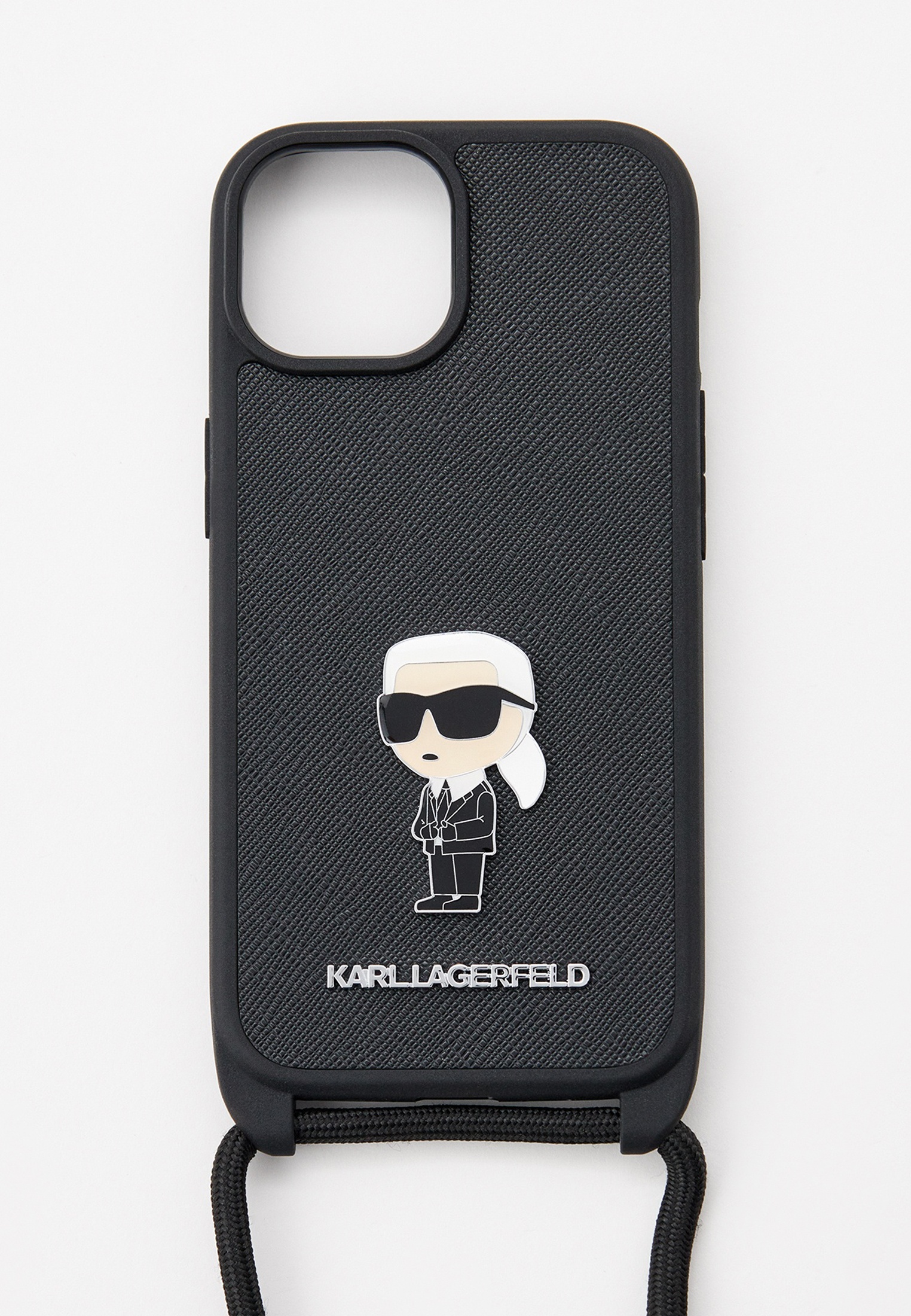 Чехол для iPhone Karl Lagerfeld 15, кросс-боди, цвет: черный ...