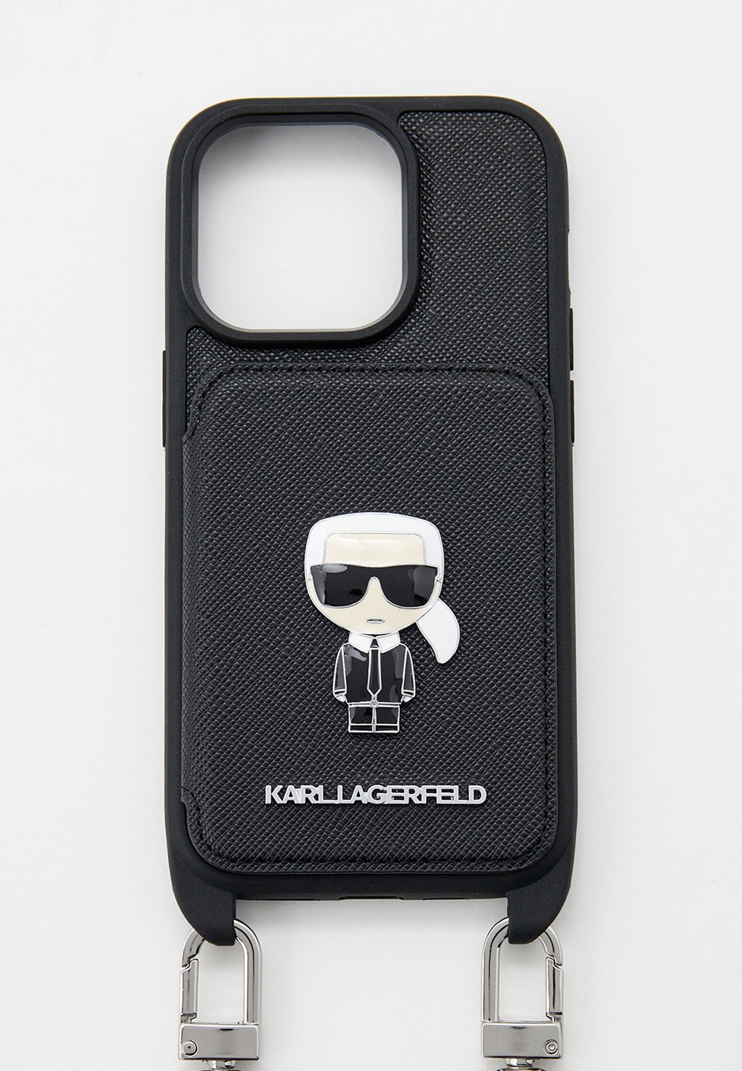 Чехол для iPhone Karl Lagerfeld 14 Pro, кросс-боди с кардслотом, цвет ...