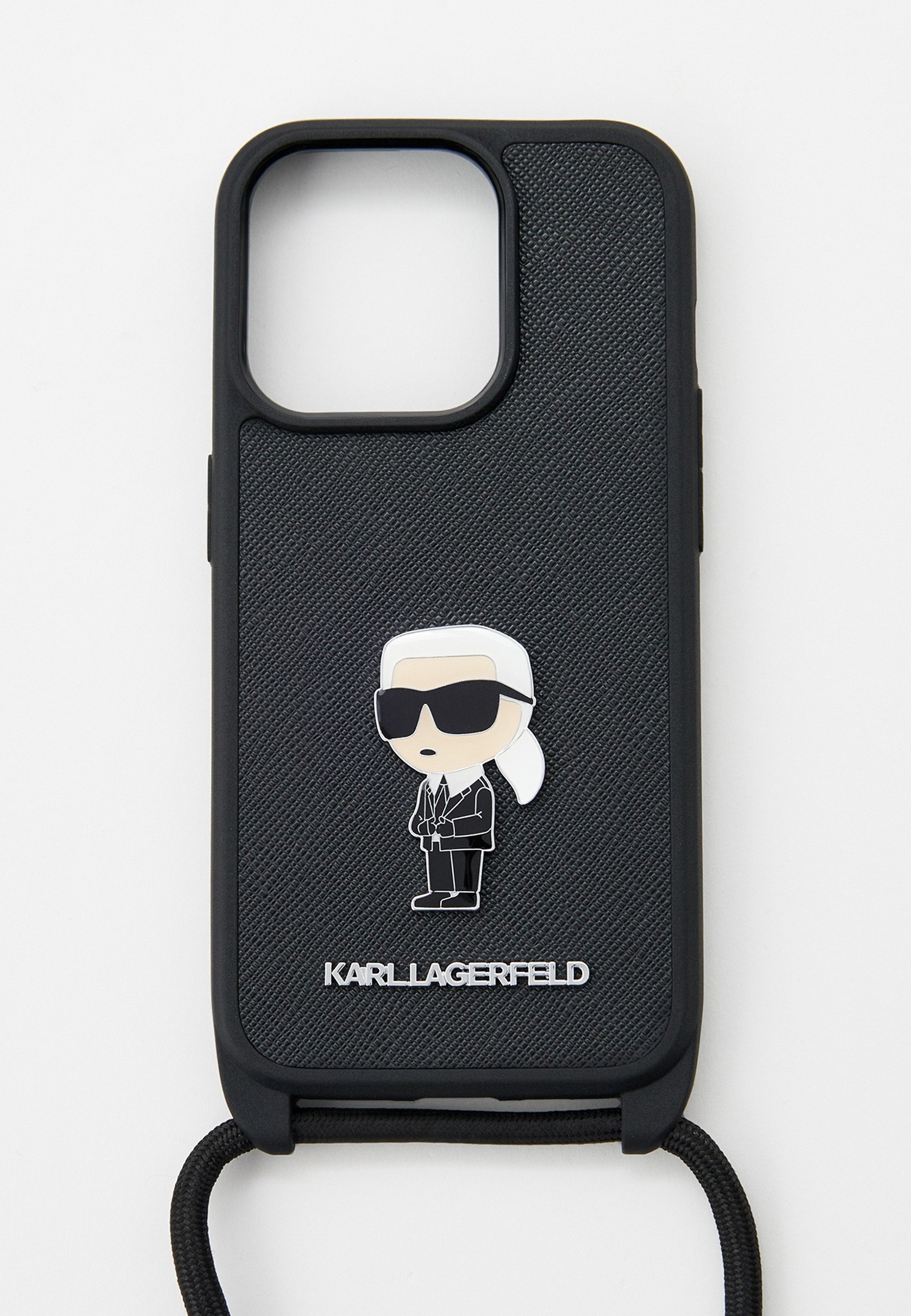Чехол для iPhone Karl Lagerfeld 15 Pro, кросс-боди, цвет: черный ...