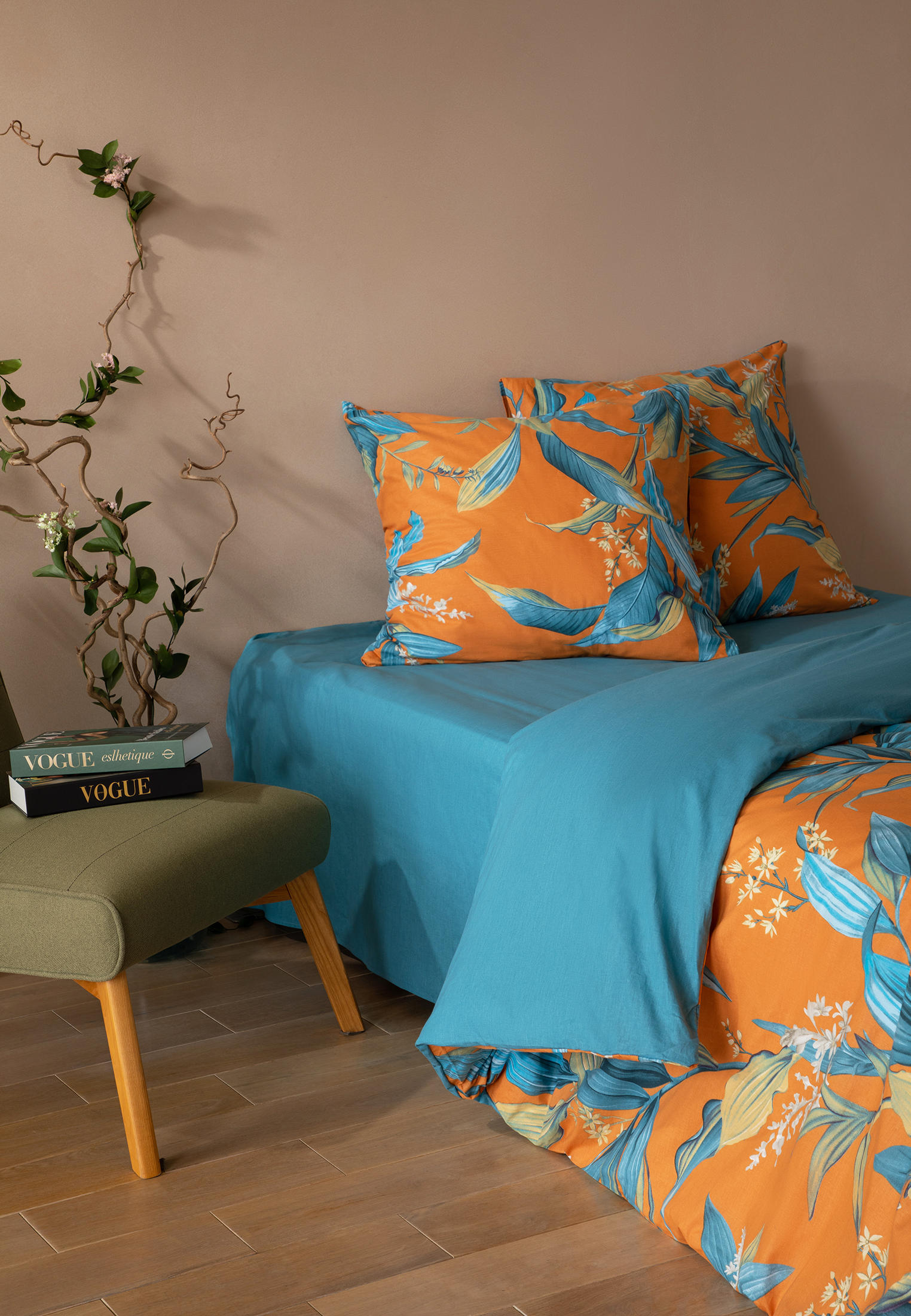 Постельное белье 1,5-спальное Унисон 70х70 Louise, цвет: оранжевый ...