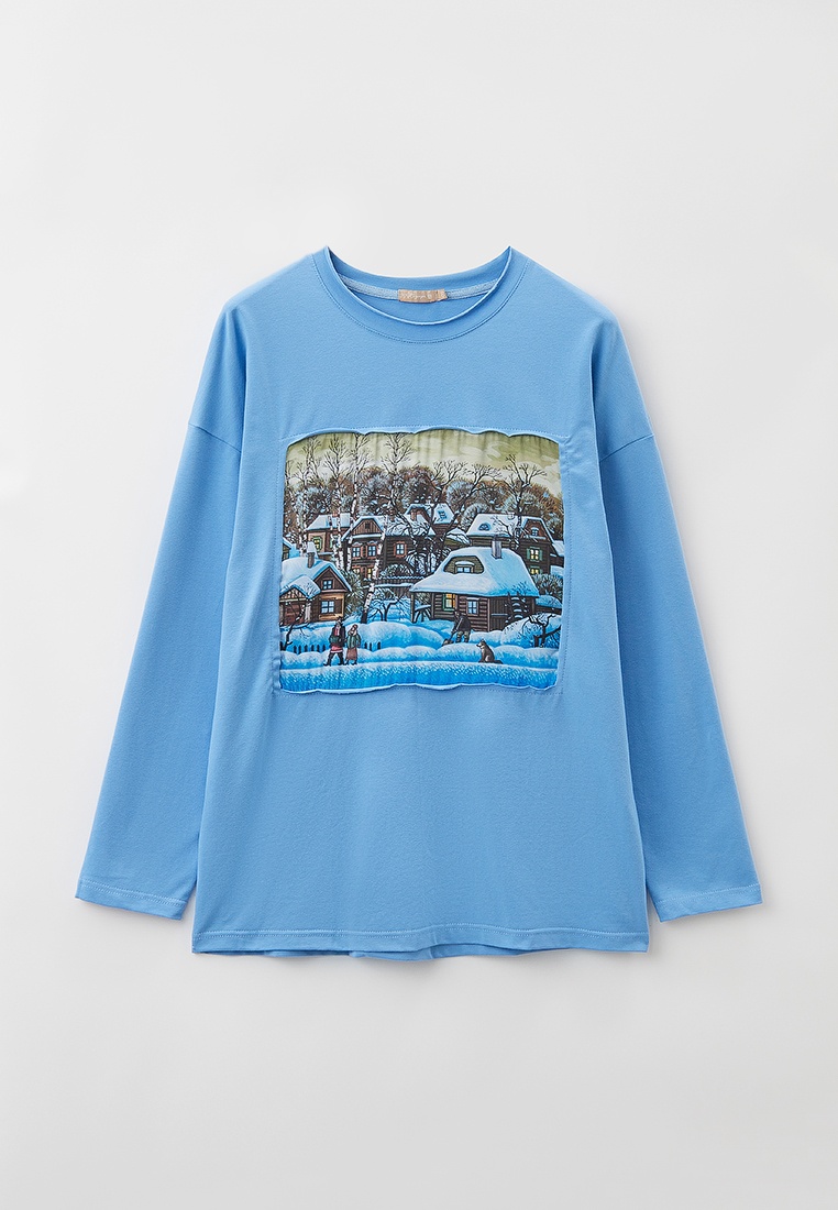 Лонгслив Artograph с картиной Михаила Паздера "Зима", цвет: голубой ...