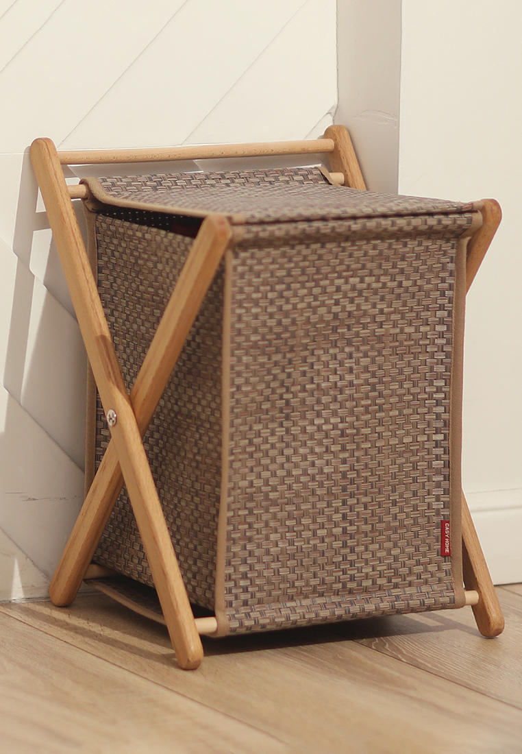 Корзина Casy Home с крышкой 23х23х32 см, цвет: коричневый, MP002XU0D680 ...
