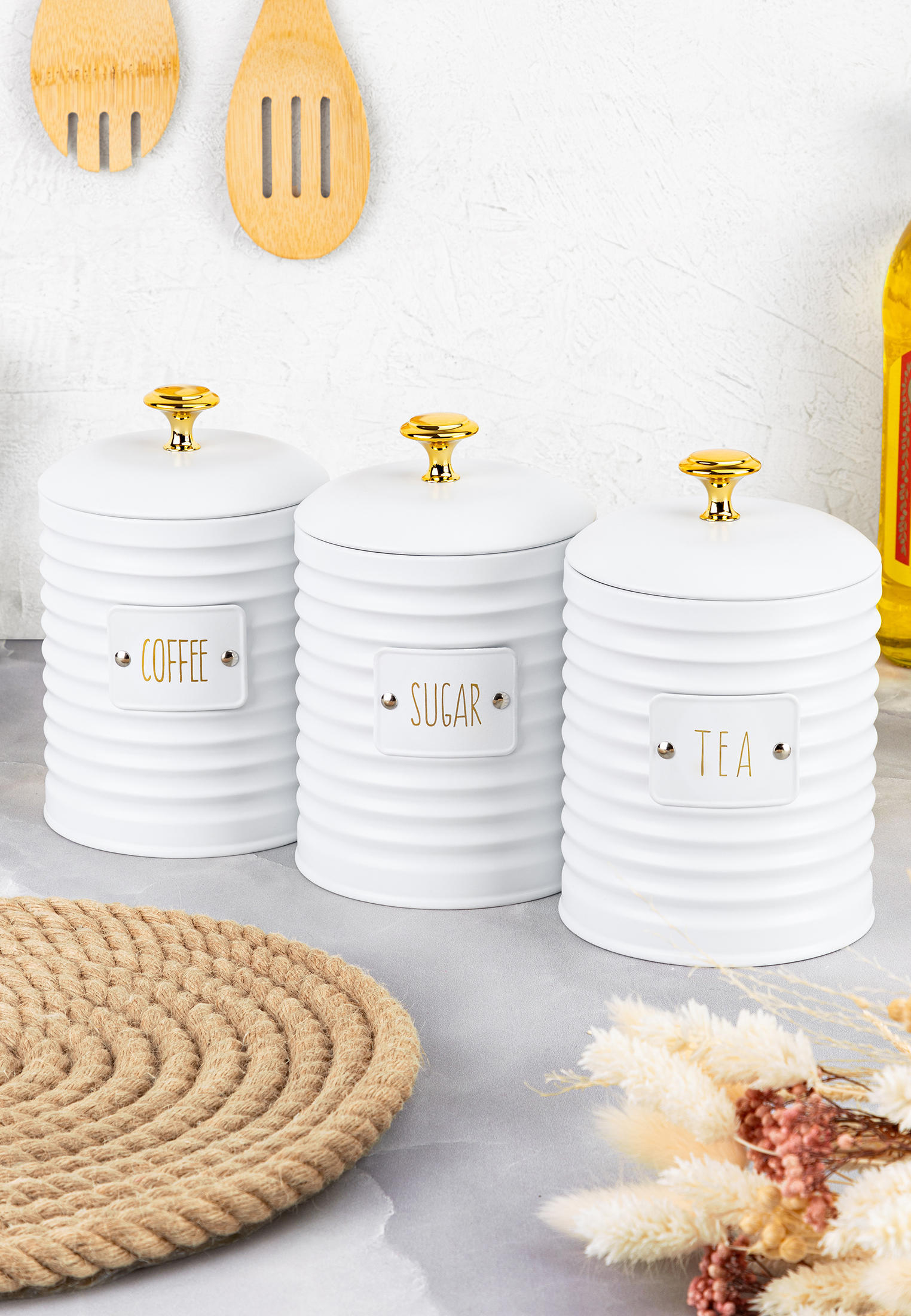 Набор контейнеров для хранения продуктов Elan Gallery 1 л 3 шт Tea ...