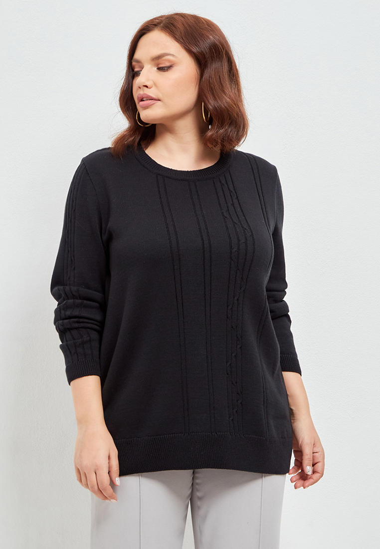 Джемпер Сиринга plus size, цвет: черный, MP002XW011OS — купить в ...