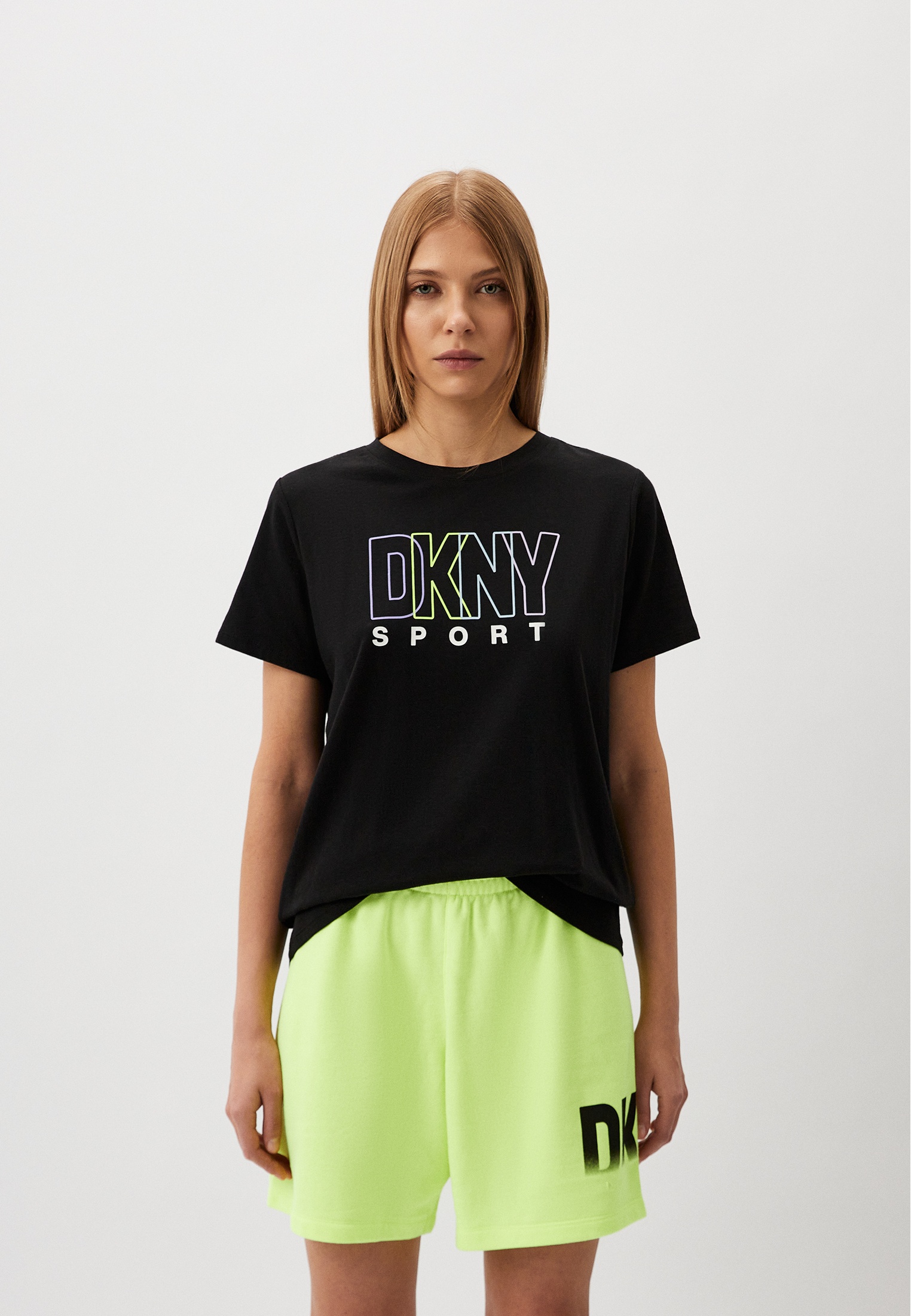 Футболка DKNY, цвет: черный, MP002XW01ELR — купить в интернет-магазине ...