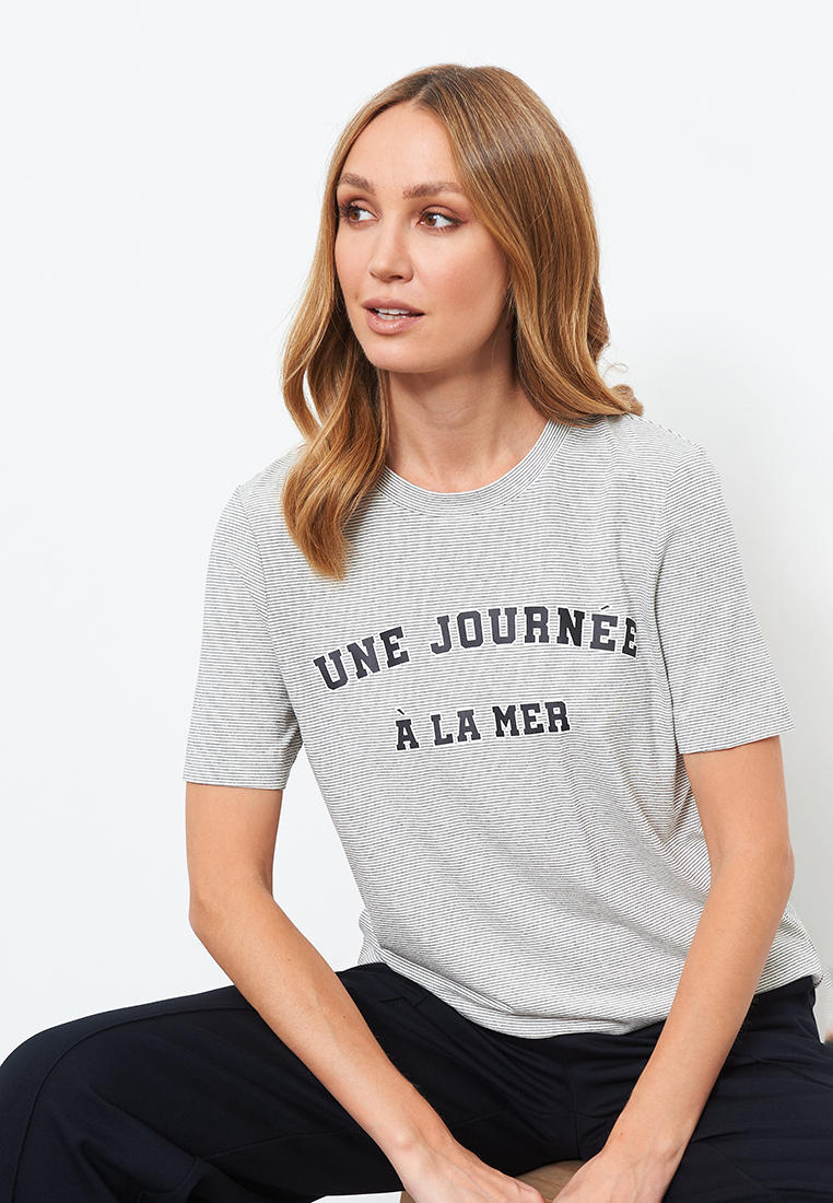 Футболка Gerry Weber, цвет: серый, MP002XW01F7Z — купить в интернет ...
