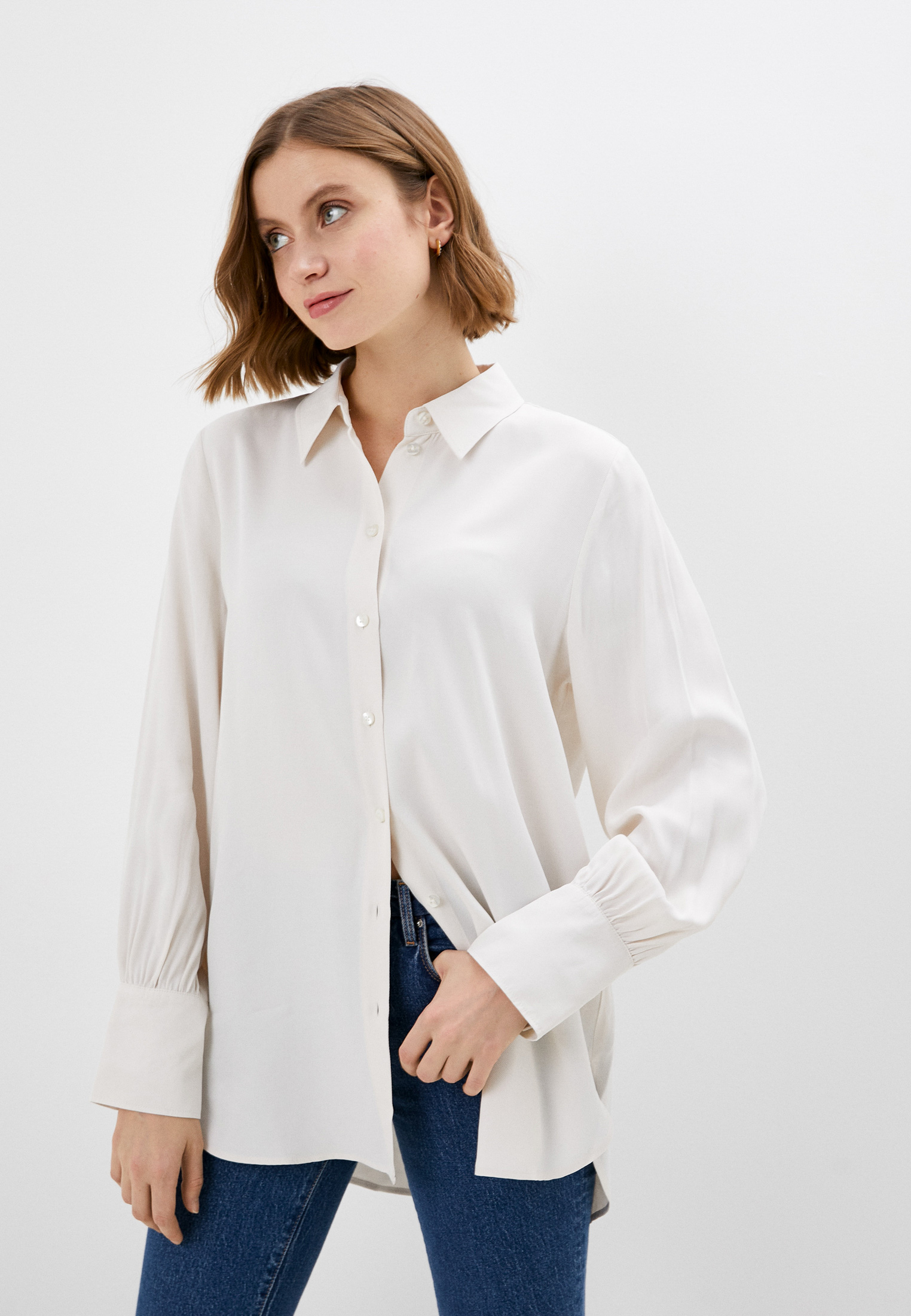 Блуза Gerry Weber, цвет: бежевый, MP002XW01VXY — купить в интернет ...