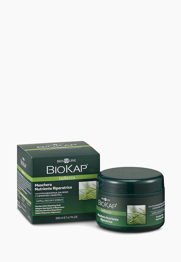 Маска для волос Biokap питательная, цвет: зеленый, MP002XW038P5 ...