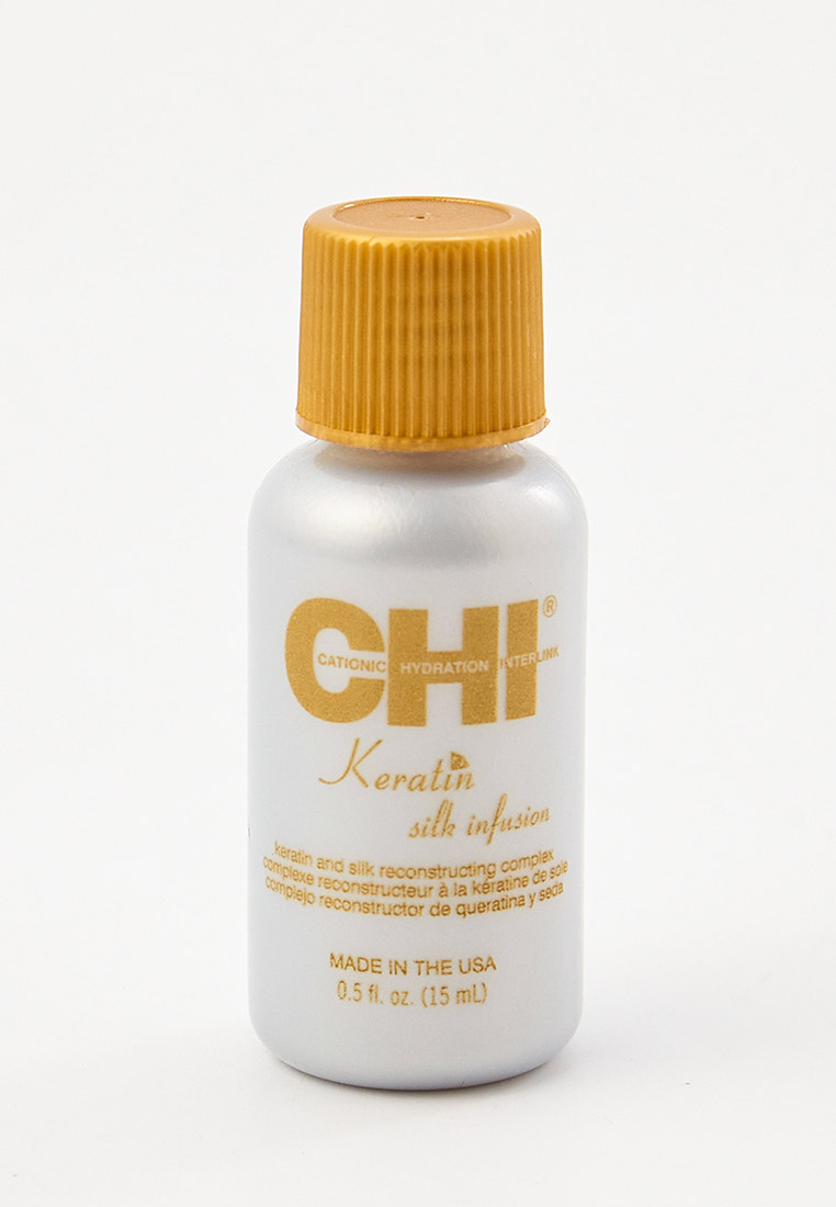 Сыворотка для волос Chi несмываемая CHI KERATIN, шелковая инфузия с ...