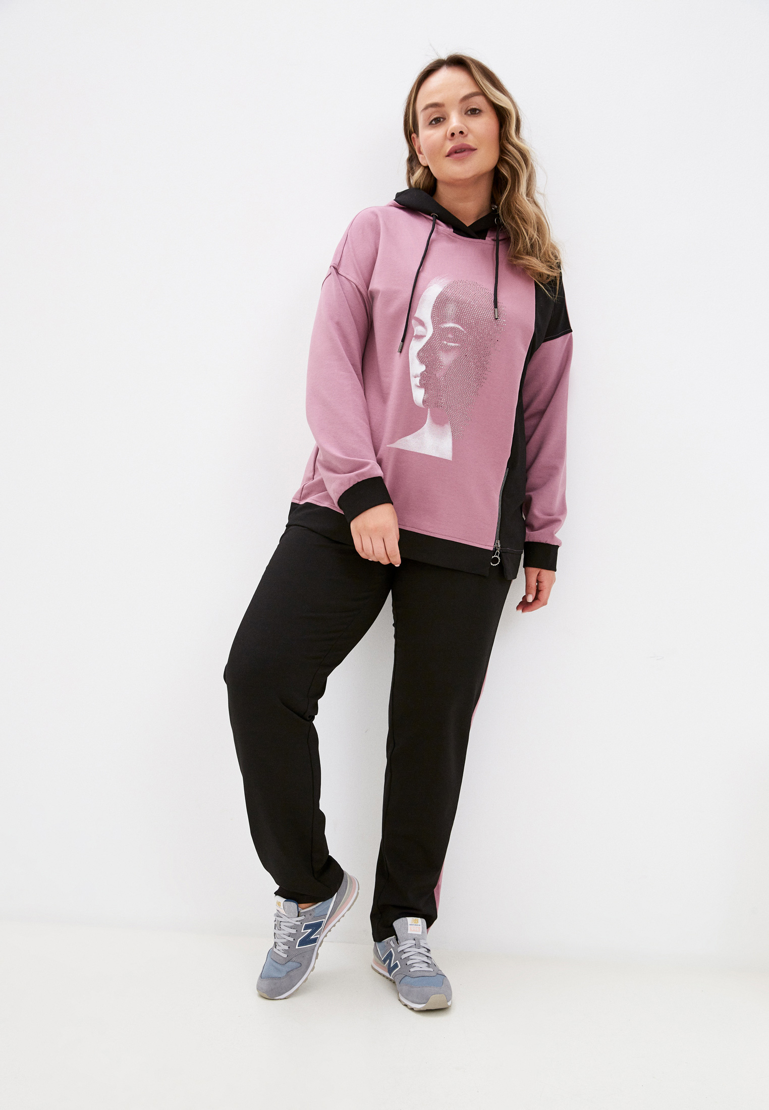 Костюм спортивный Adele Fashion, цвет: фиолетовый, черный, MP002XW07RGK — купить в интернет-магазине Lamoda