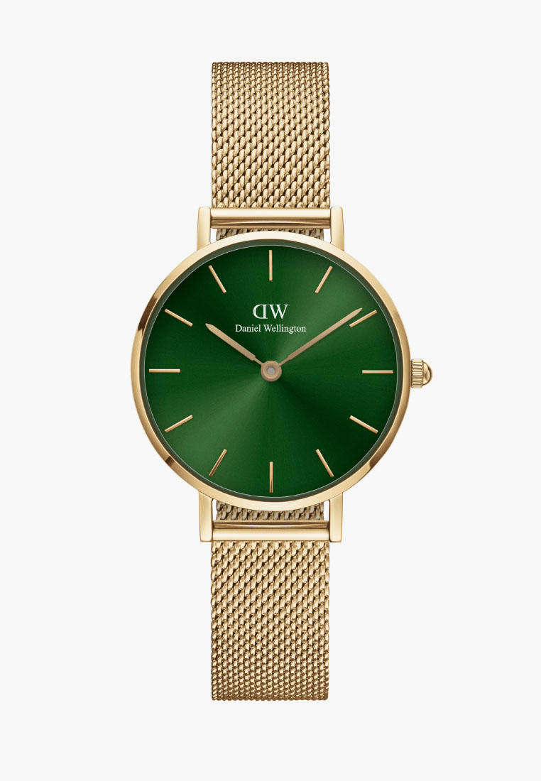 Часы Daniel Wellington Petite Emerald, 28 мм, цвет: золотой, MP002XW08J7N — купить в интернет-магазине Lamoda