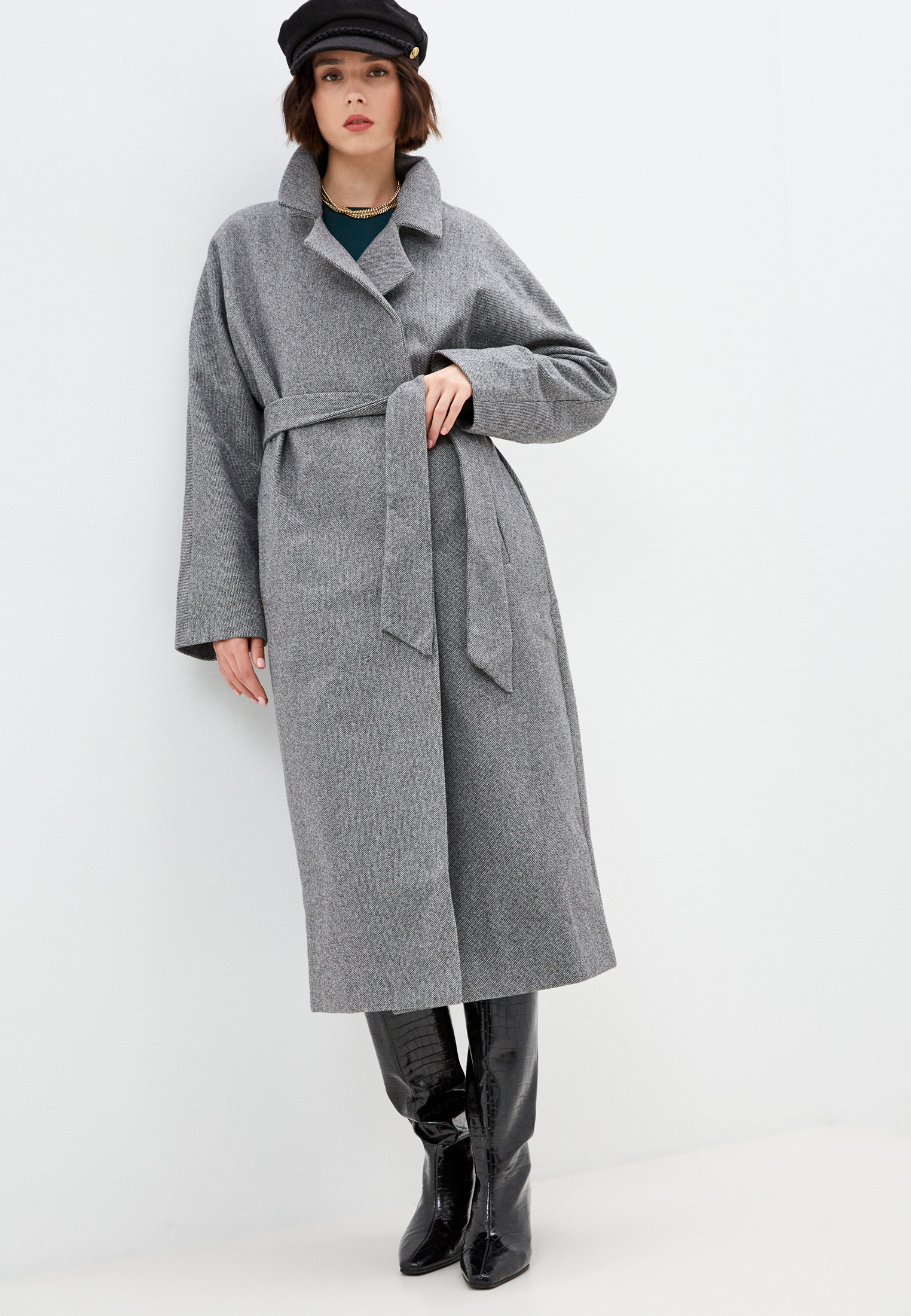 Пальто Vittoria Vicci, цвет: серый, MP002XW09KW1 — купить в интернет-магазине Lamoda