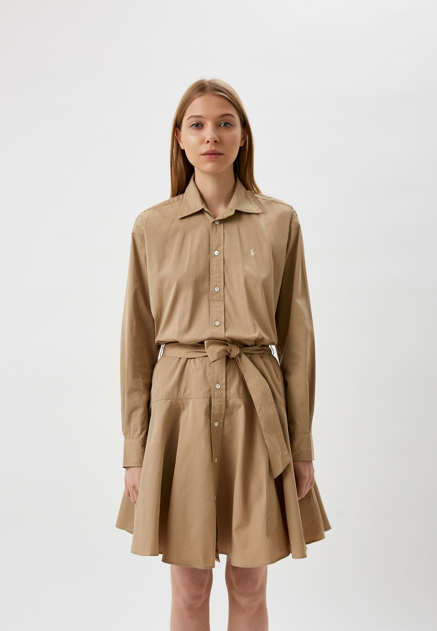 Платье Polo Ralph Lauren, цвет: бежевый, MP002XW0B3HO — купить в ...
