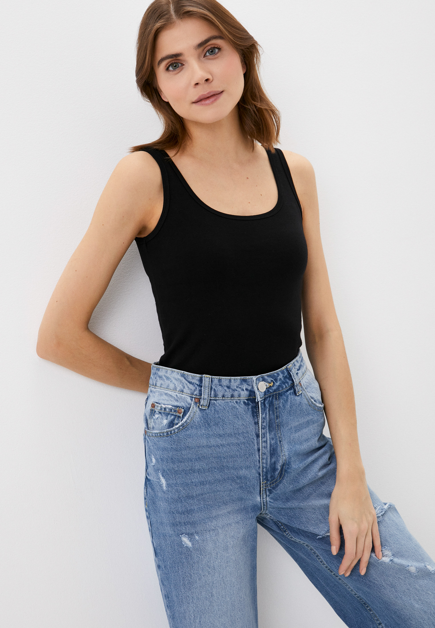 Черная Майка Женская Большая Купить