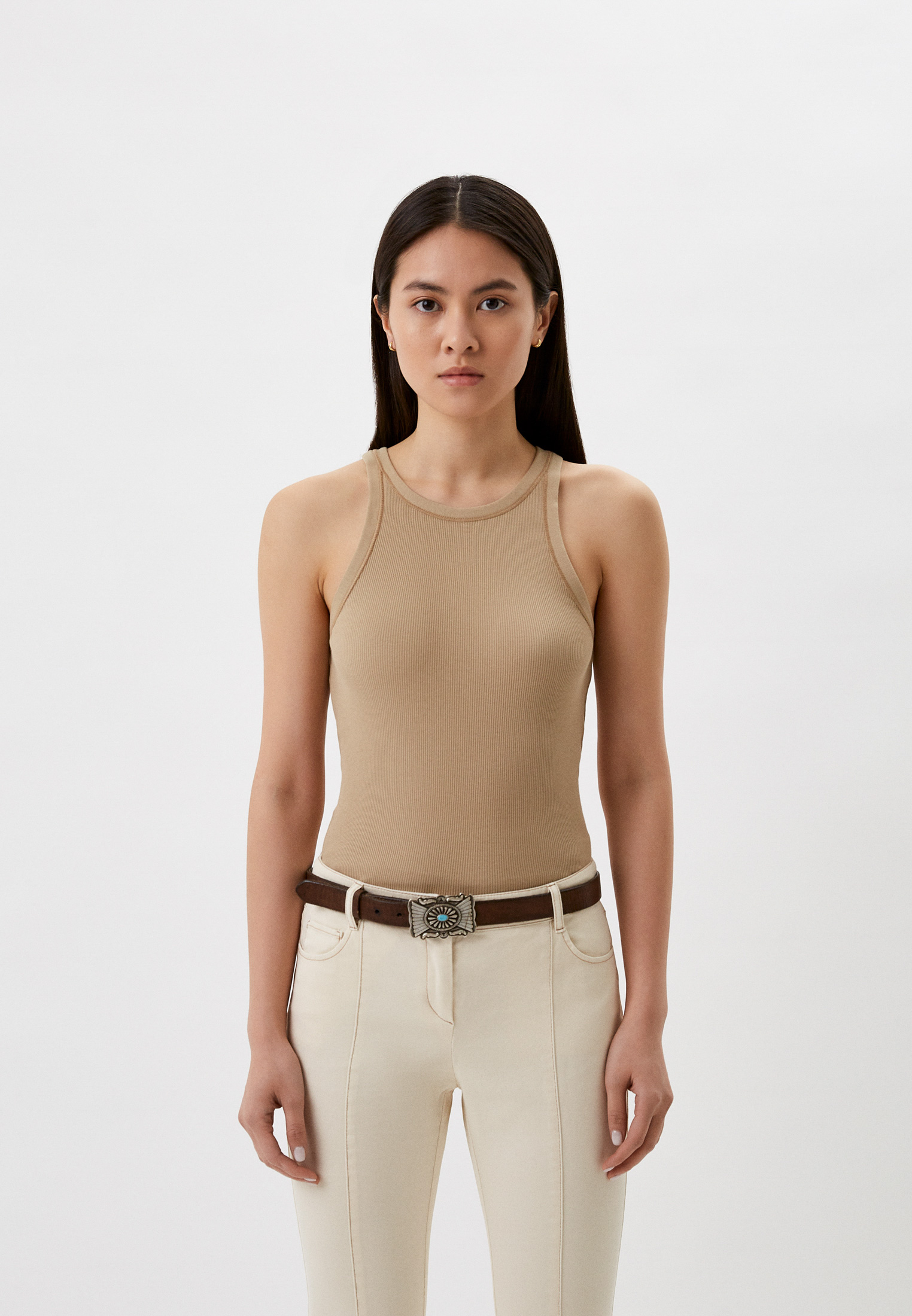 Майка Polo Ralph Lauren, цвет: бежевый, MP002XW0C383 — купить в ...