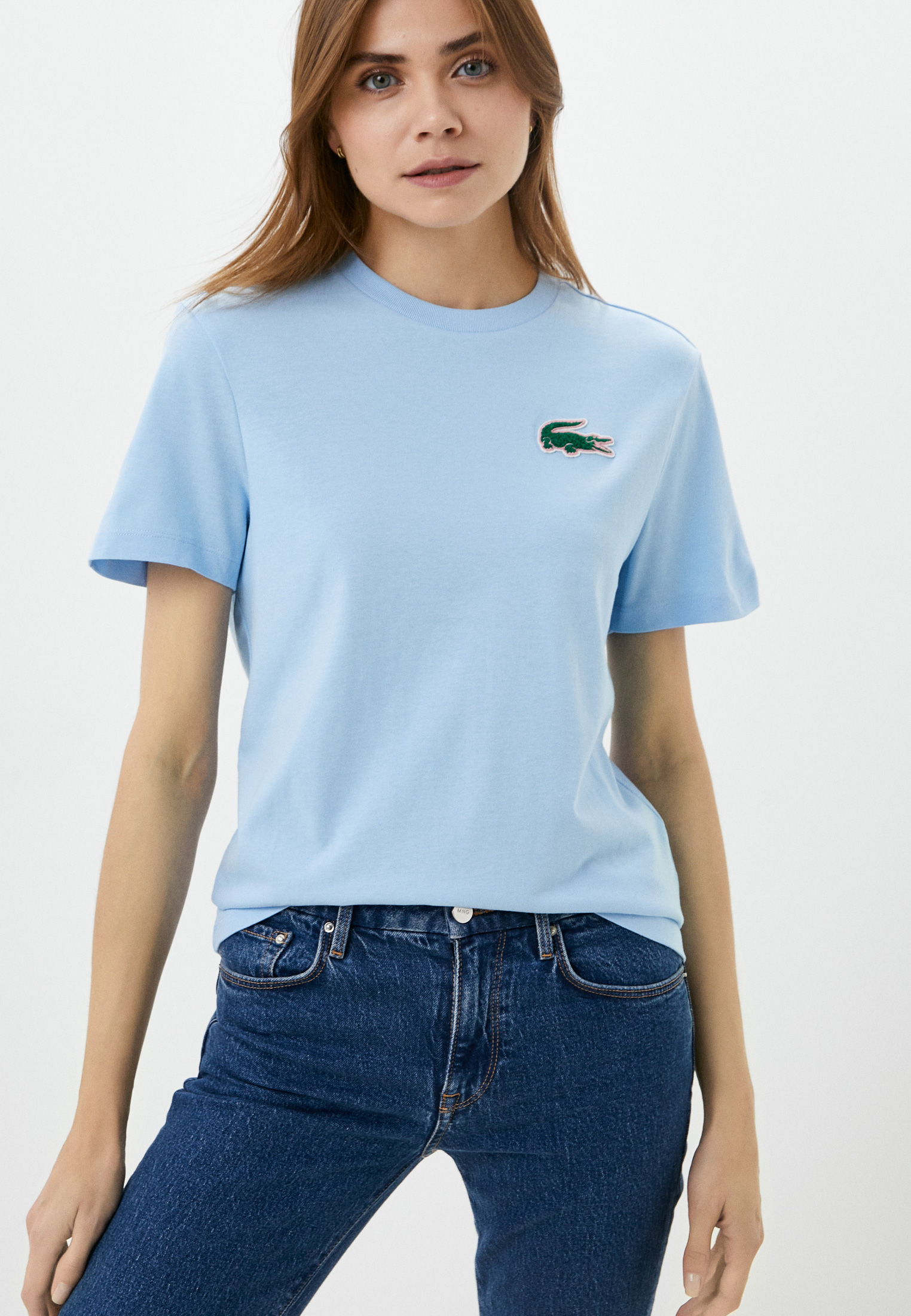 Голубая футболка Lacoste