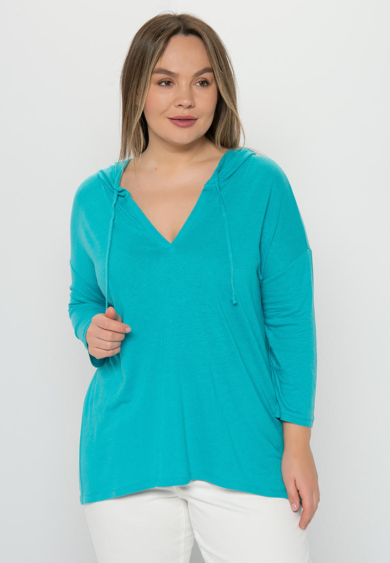 Худи Samoon by Gerry Weber, цвет: бирюзовый, MP002XW0CESW — купить в ...