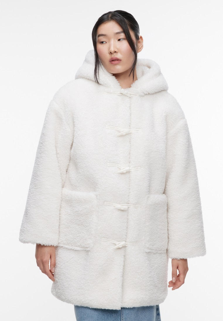 Шуба Befree, цвет: бежевый, MP002XW0ETH9 — купить в интернет-магазине ...