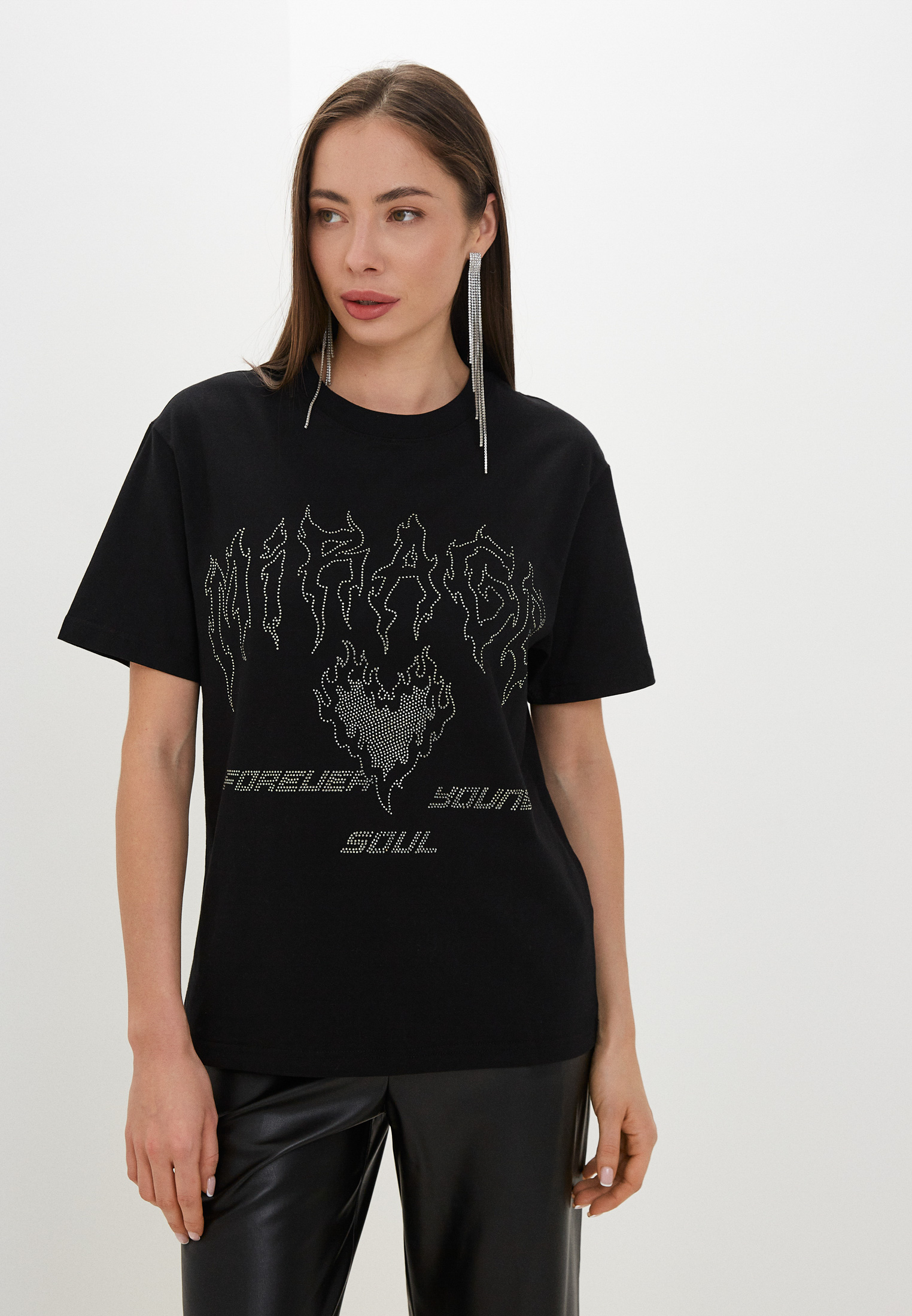 Футболка Gloria Jeans, цвет черный, MP002XW0F2LX — купить в интернет