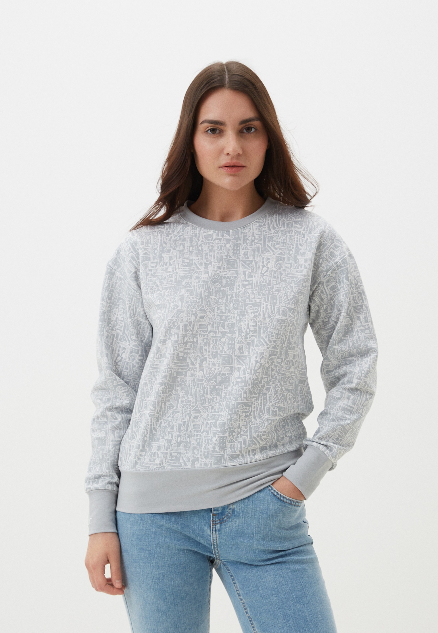 Свитшот JC Just Clothes, цвет: серый, MP002XW0FWEQ — купить в интернет ...