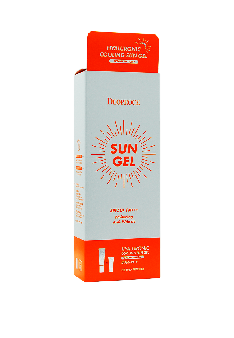 Hyaluronic cooling sun gel. Deoproce Hyaluronic Cooling Sun Gel. 2175 Deoproce Hyaluronic Cooling Sun Gel Set Special Edition SPF 50+ pa+++.