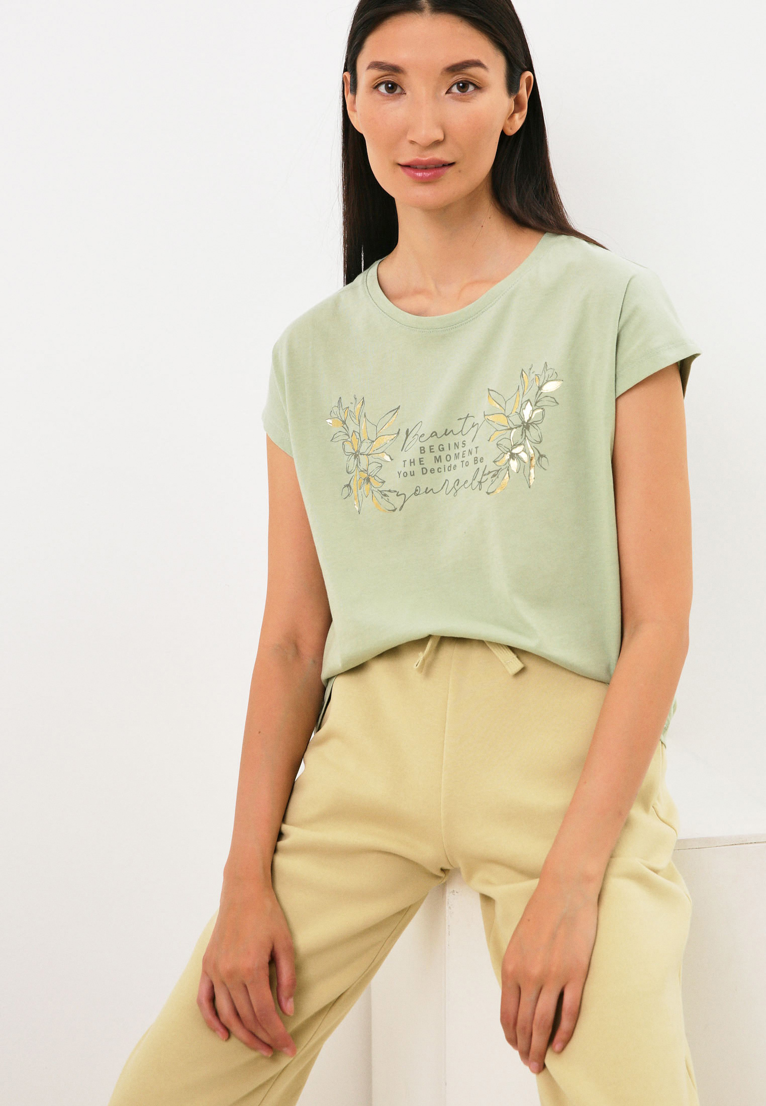 Футболка Mavi SHORT SLEEVE TOP, цвет: зеленый, MP002XW0KCGA — купить в ...
