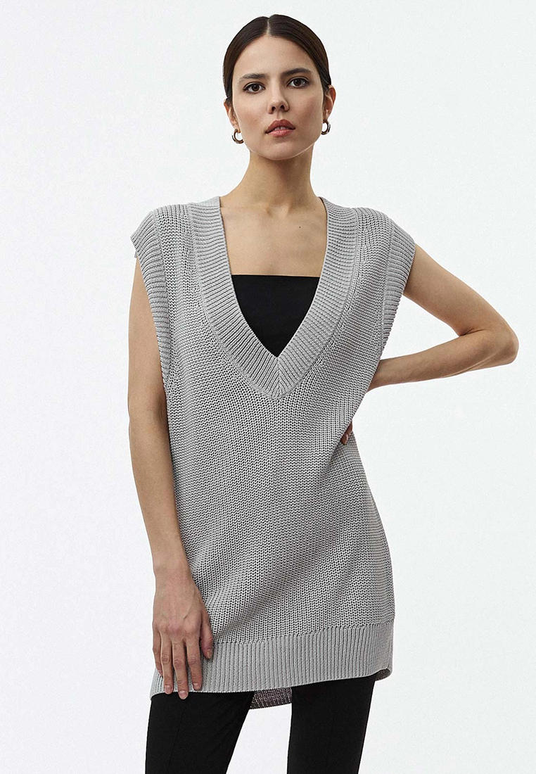 Жилет Charuel LONG KNITTED VEST, цвет: серый, MP002XW0KH81 — купить в ...