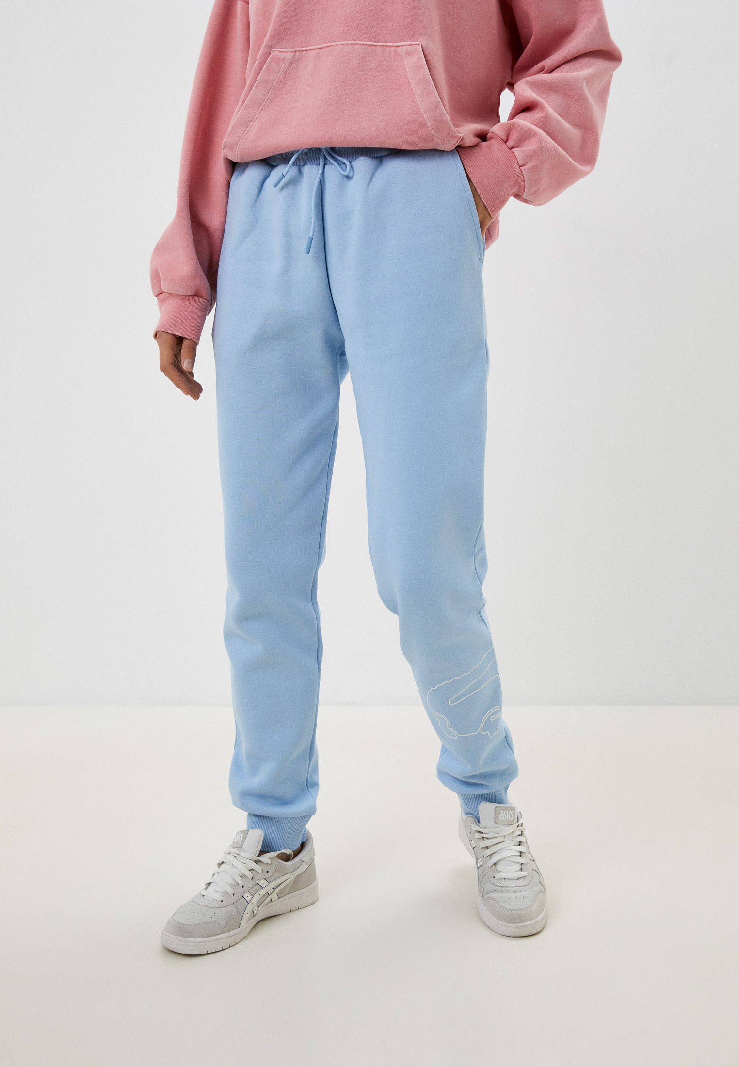 Брюки спортивные Lacoste, цвет: голубой, MP002XW0KWQ5 — купить в ...