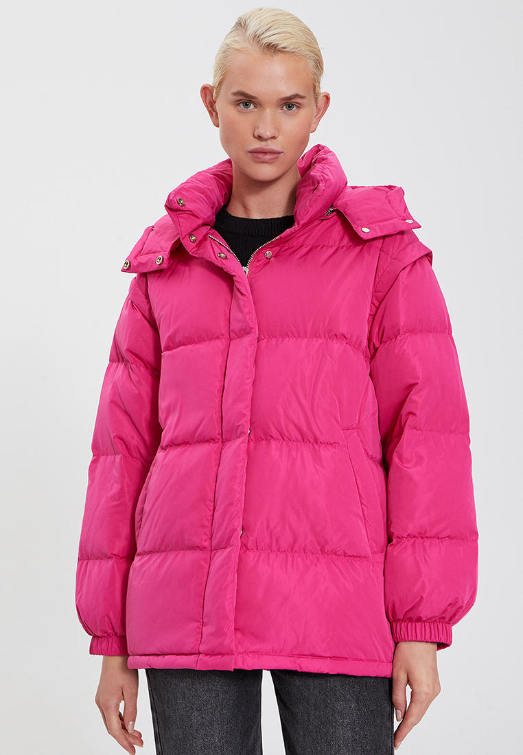 Купить Пуховик Женский Цвета Фуксии