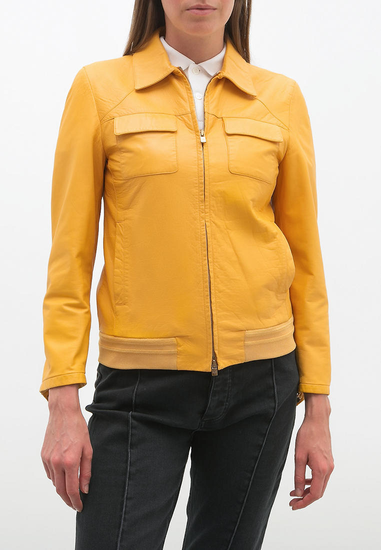 Куртка кожаная Loro Piana Resale, цвет: желтый, MP002XW0LKJU — купить в ...