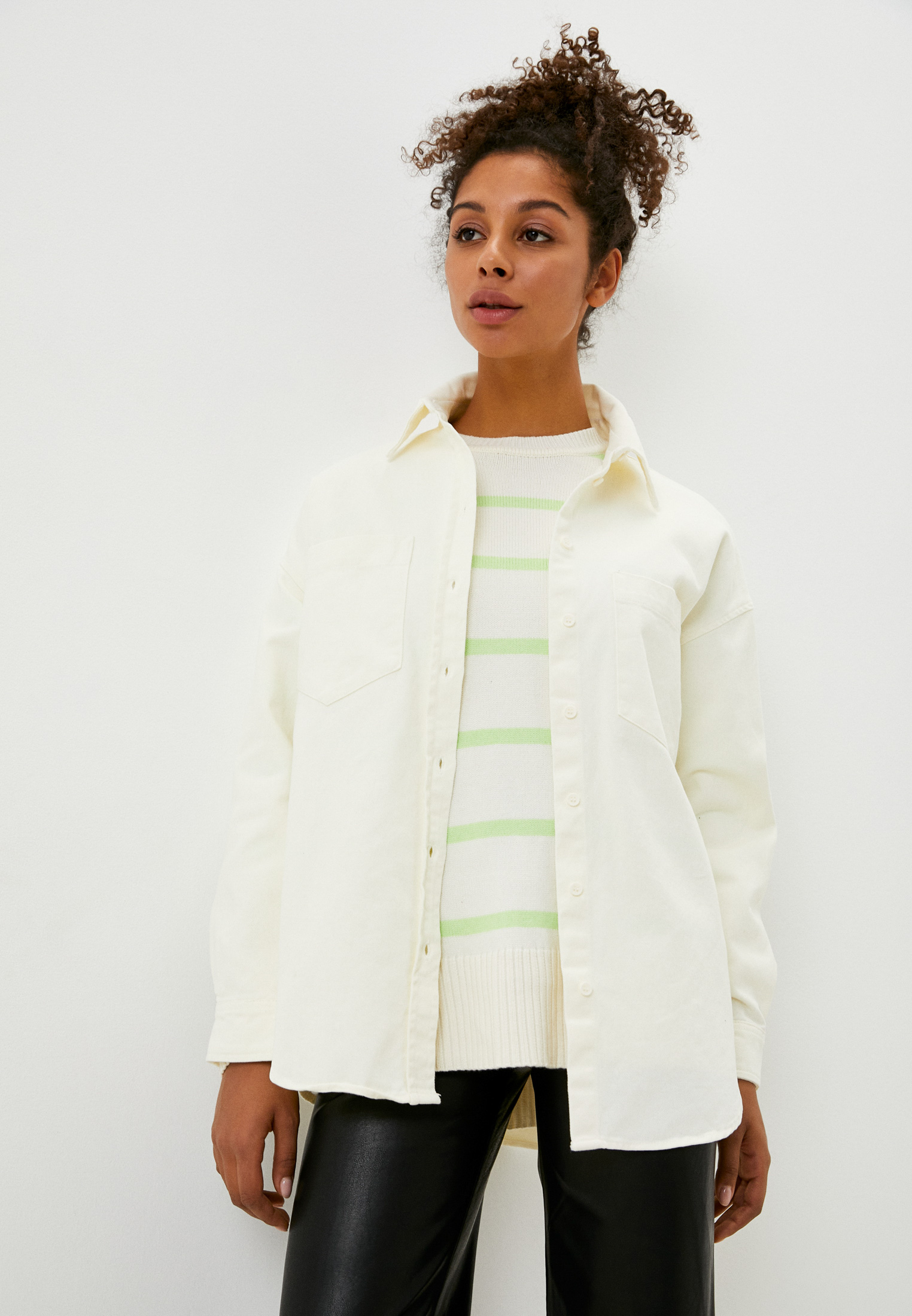 Рубашка джинсовая Befree BLOOMING ME, цвет: белый, MP002XW0LZAE ...