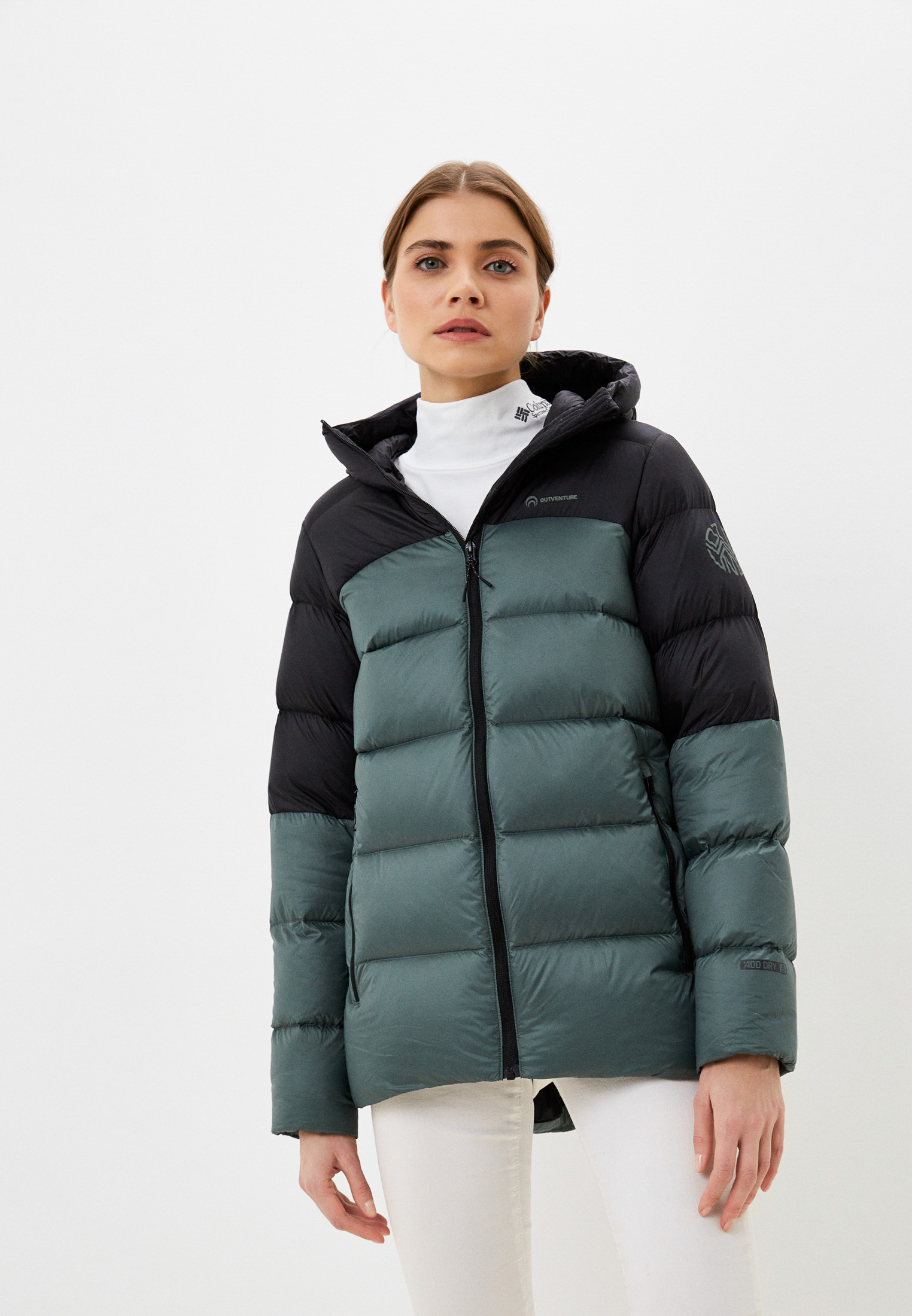 Пуховик Outventure, цвет: бирюзовый, MP002XW0M0W8 — купить в интернет ...