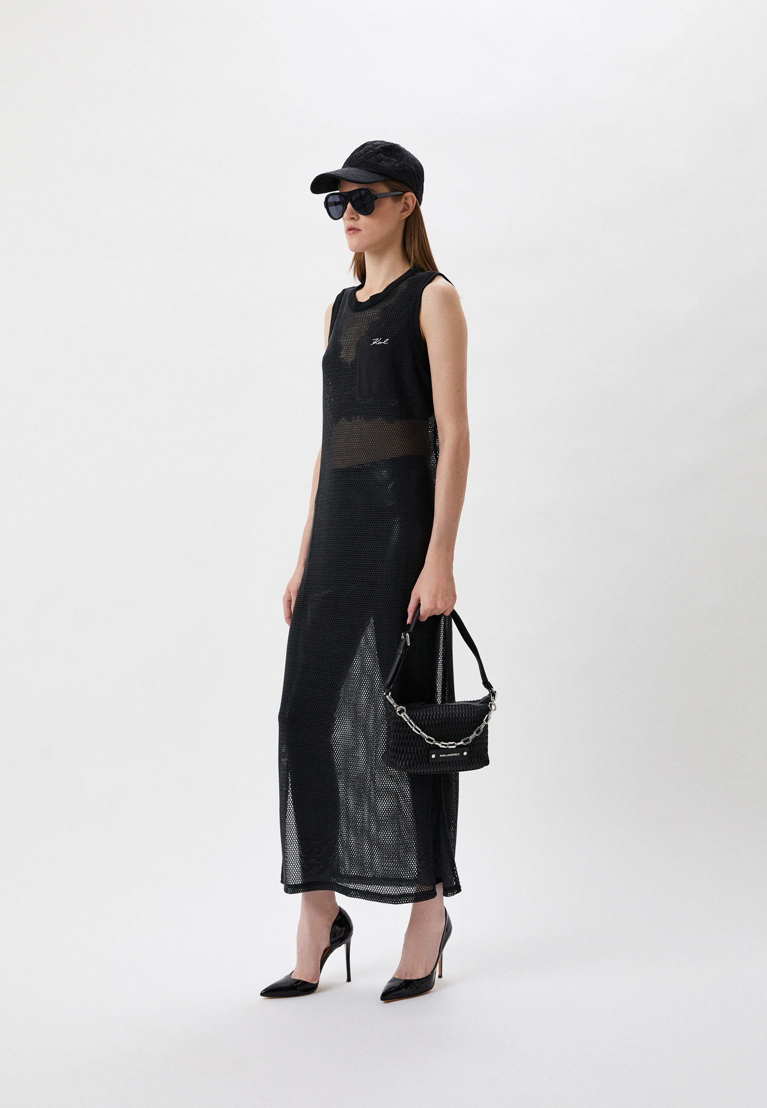 Платье Karl Lagerfeld, цвет: черный, MP002XW0M3P6 — купить в интернет ...