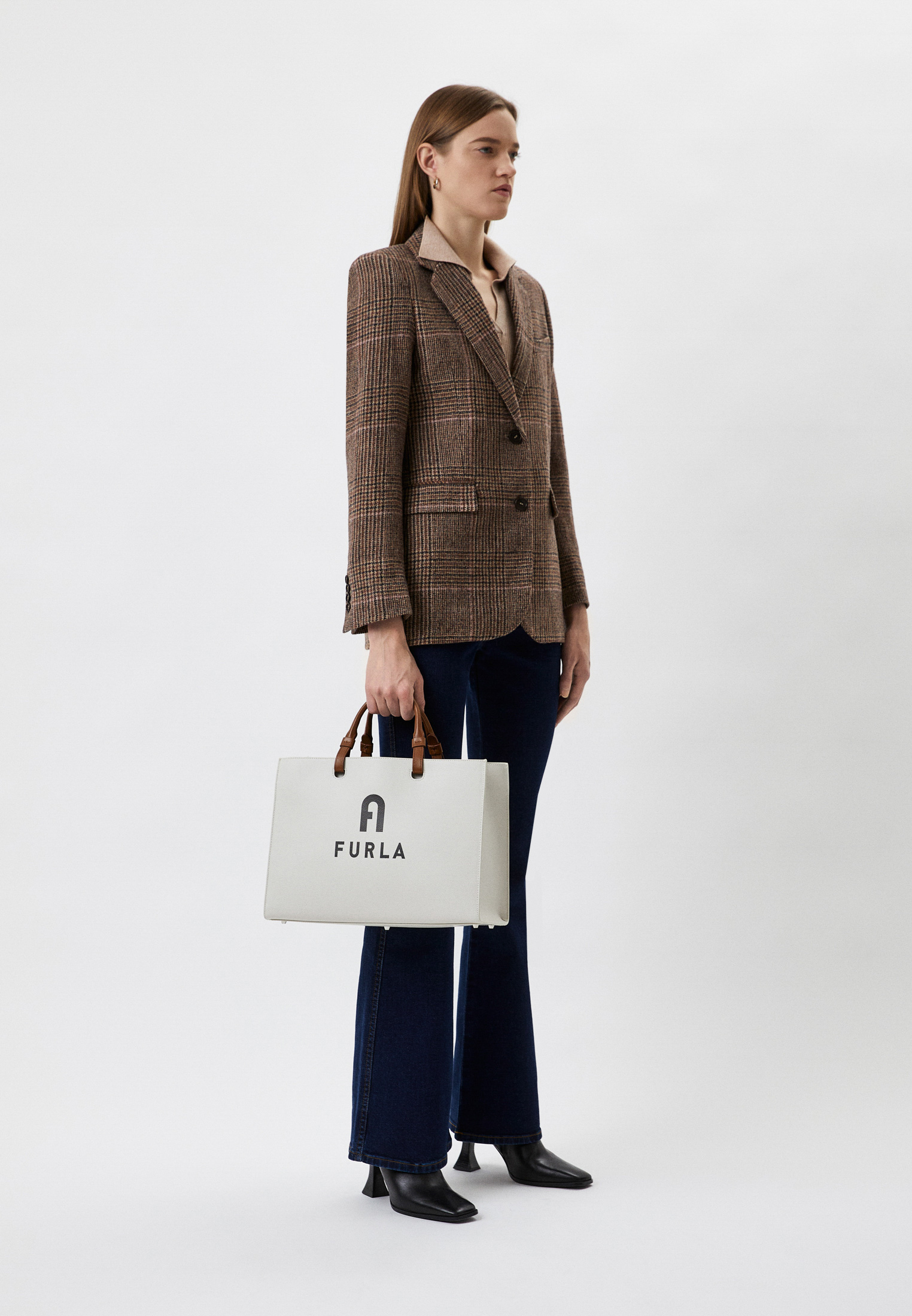 Сумка Furla FURLA VARSITY STYLE L TOTE E/W, цвет: белый