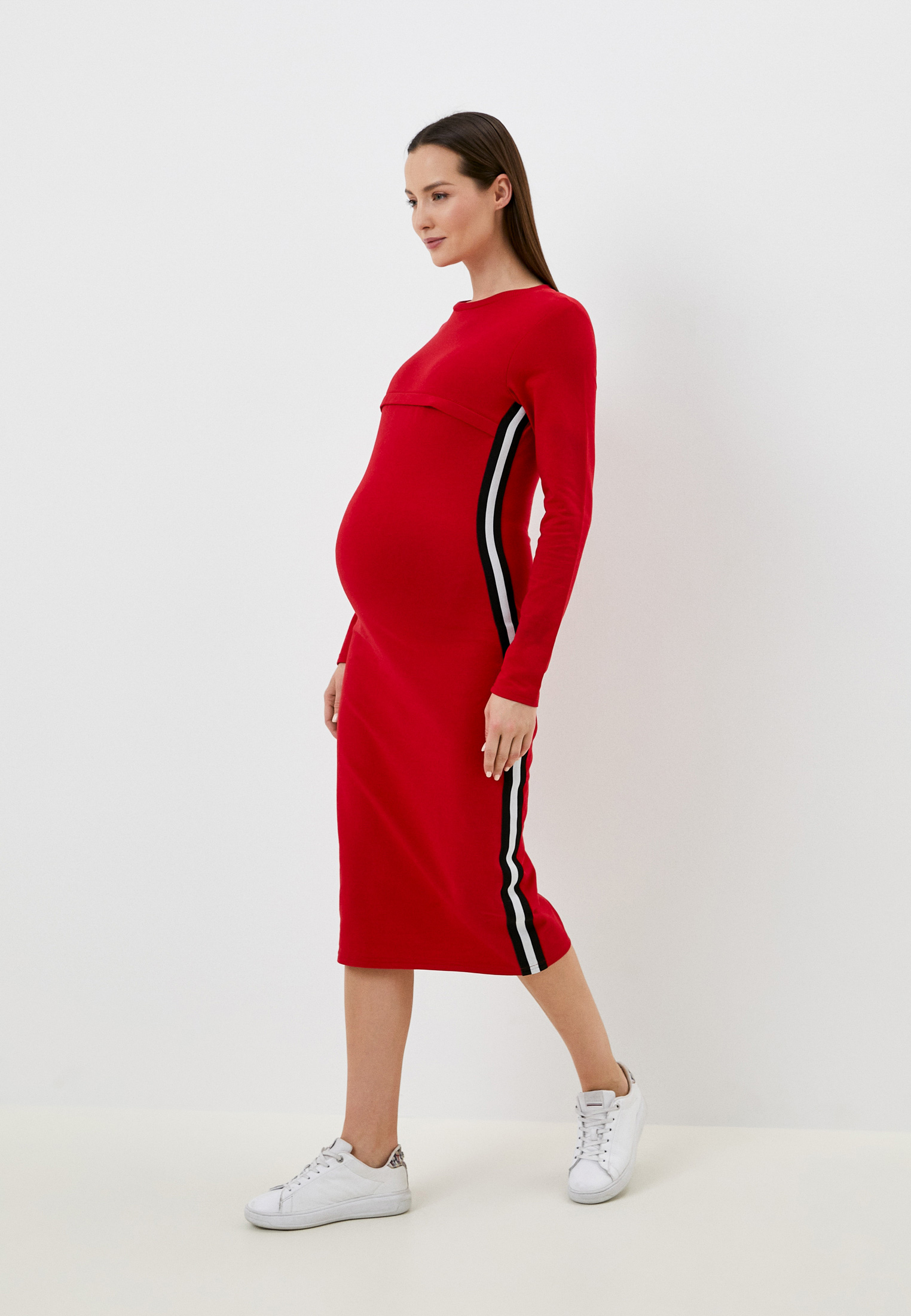 Платье MilkyMama for pregnant and nursing, цвет: красный, MP002XW0MGFF ...