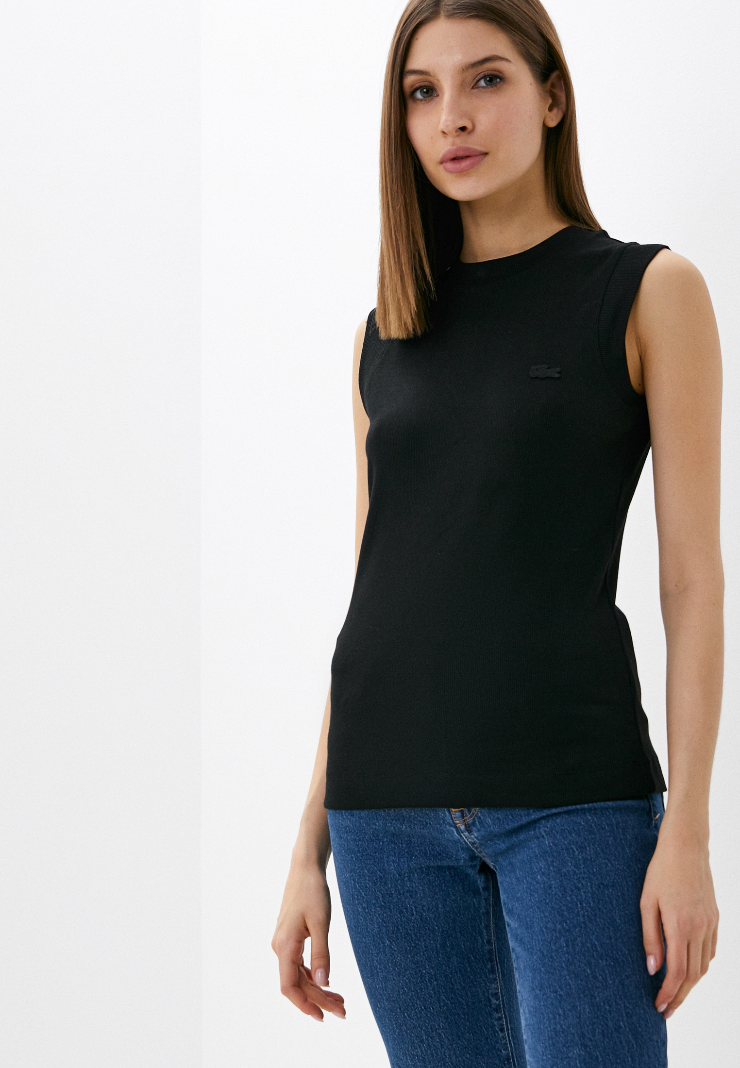 Майка Lacoste Slim Fit, цвет: черный, MP002XW0MS2I — купить в интернет ...