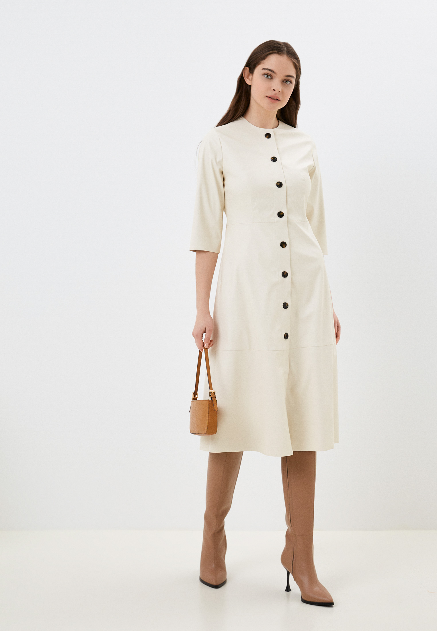 Платье Lorani, цвет: бежевый, MP002XW0MSVY — купить в интернет-магазине ...