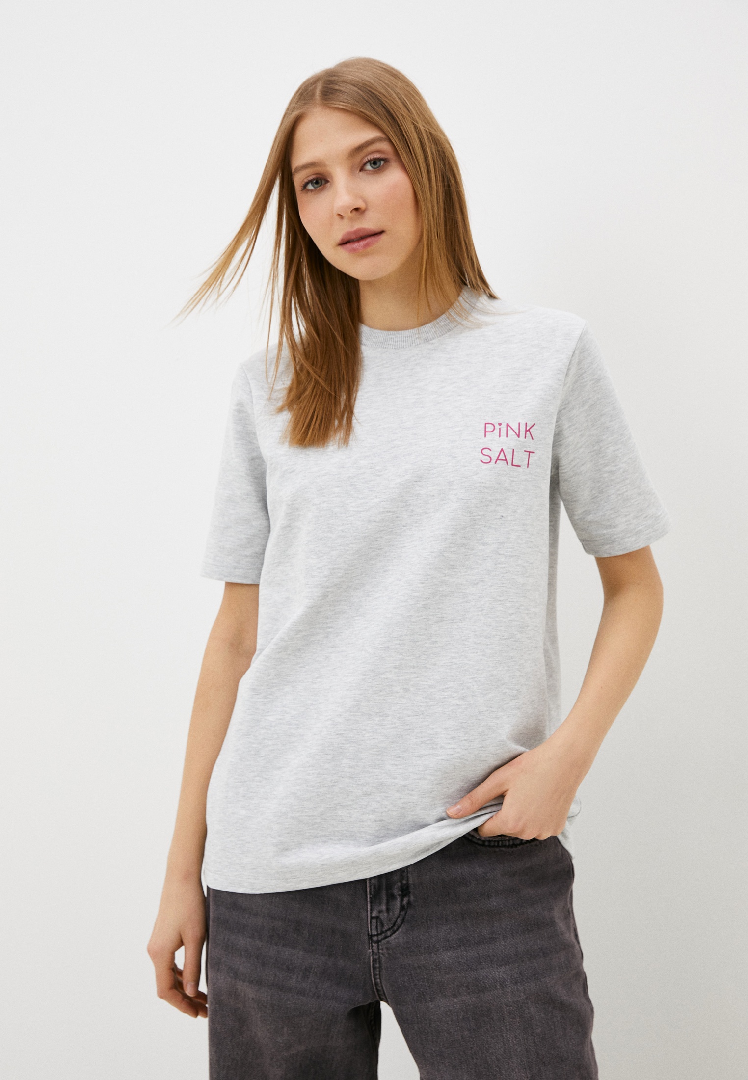 Футболка Pink Salt, цвет: серый, MP002XW0NQNQ — купить в интернет ...