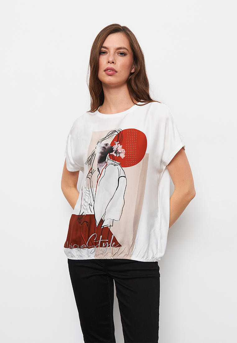 Блуза Gerry Weber, цвет: белый, MP002XW0OR0N — купить в интернет ...