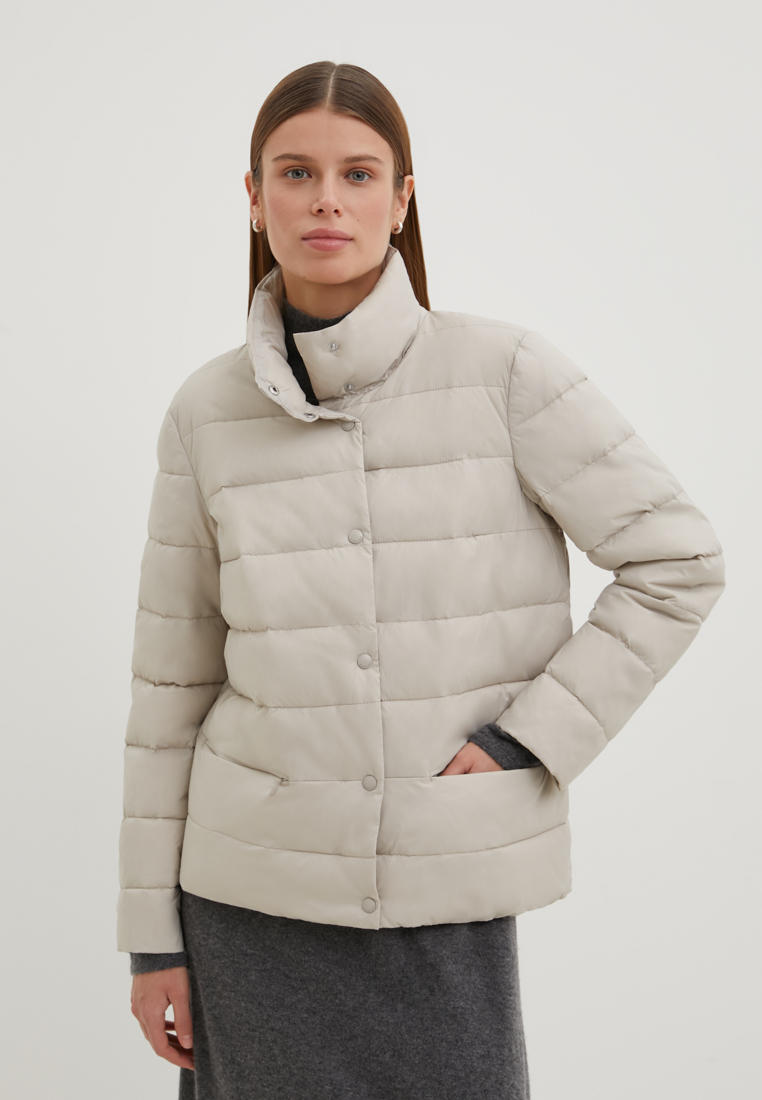 Куртка утепленная Finn Flare, цвет: бежевый, MP002XW0OYK0 — купить в ...