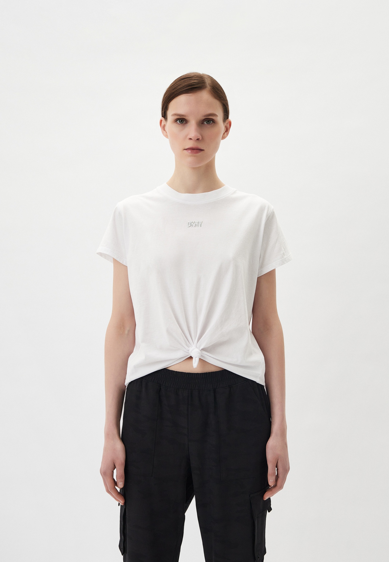 Футболка DKNY, цвет: белый, MP002XW0P0X6 — купить в интернет-магазине ...