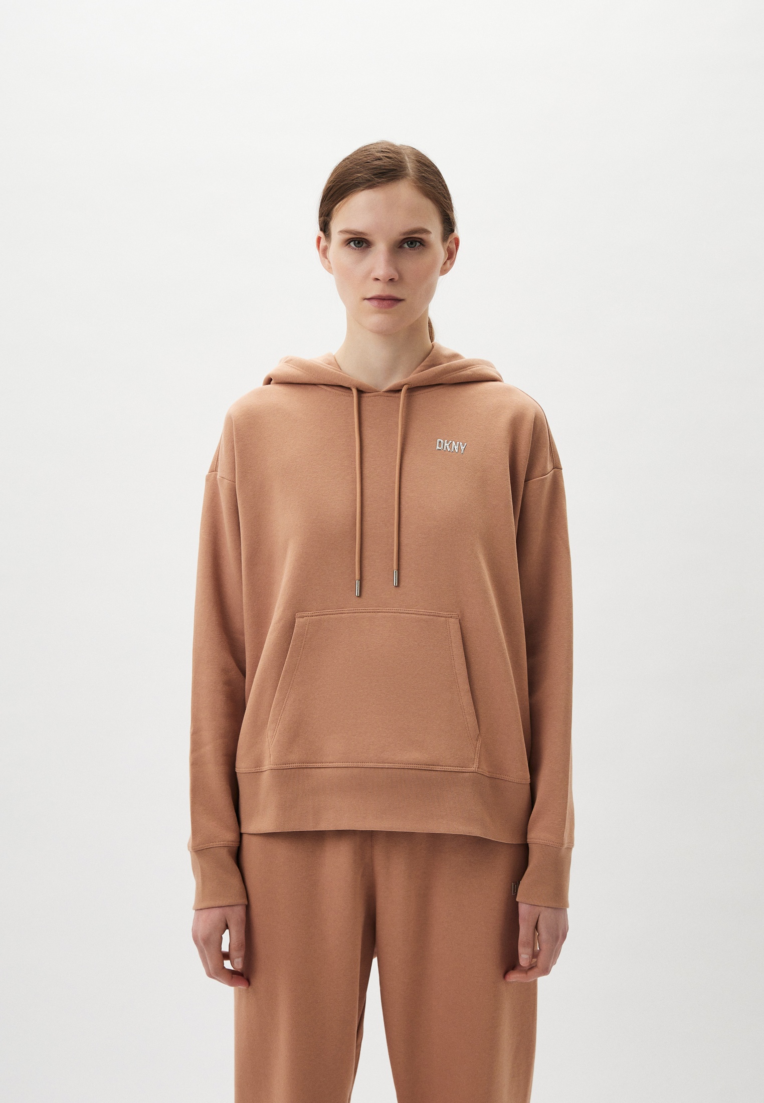 Худи DKNY, цвет: бежевый, MP002XW0P0XN — купить в интернет-магазине Lamoda