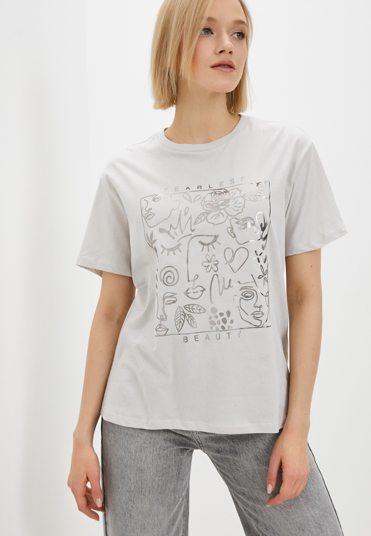 Футболка LC Waikiki Casual, цвет: серый, MP002XW0QBSG — купить в ...