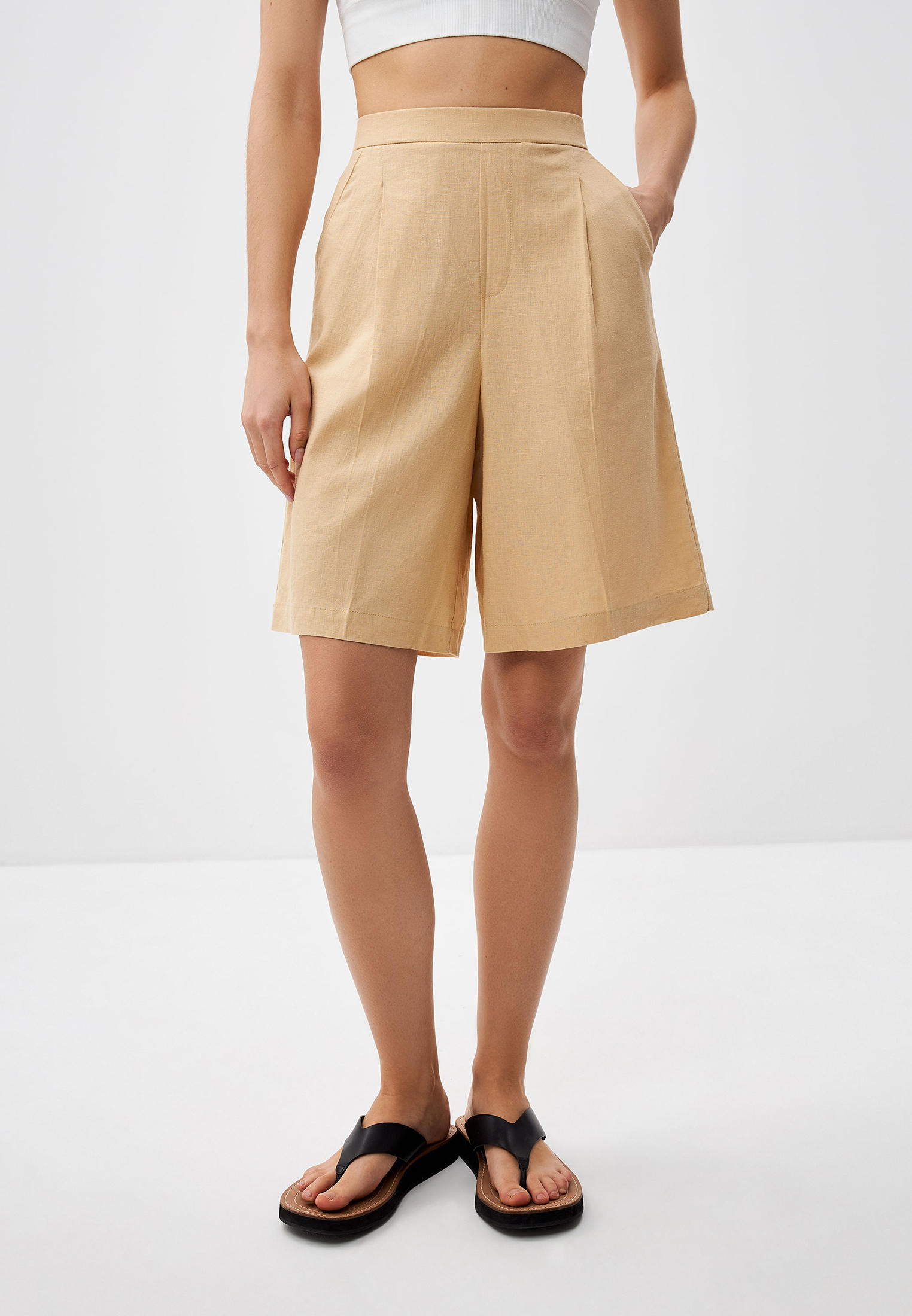 Шорты Sela, цвет: бежевый, MP002XW0X19Q — купить в интернет-магазине Lamoda